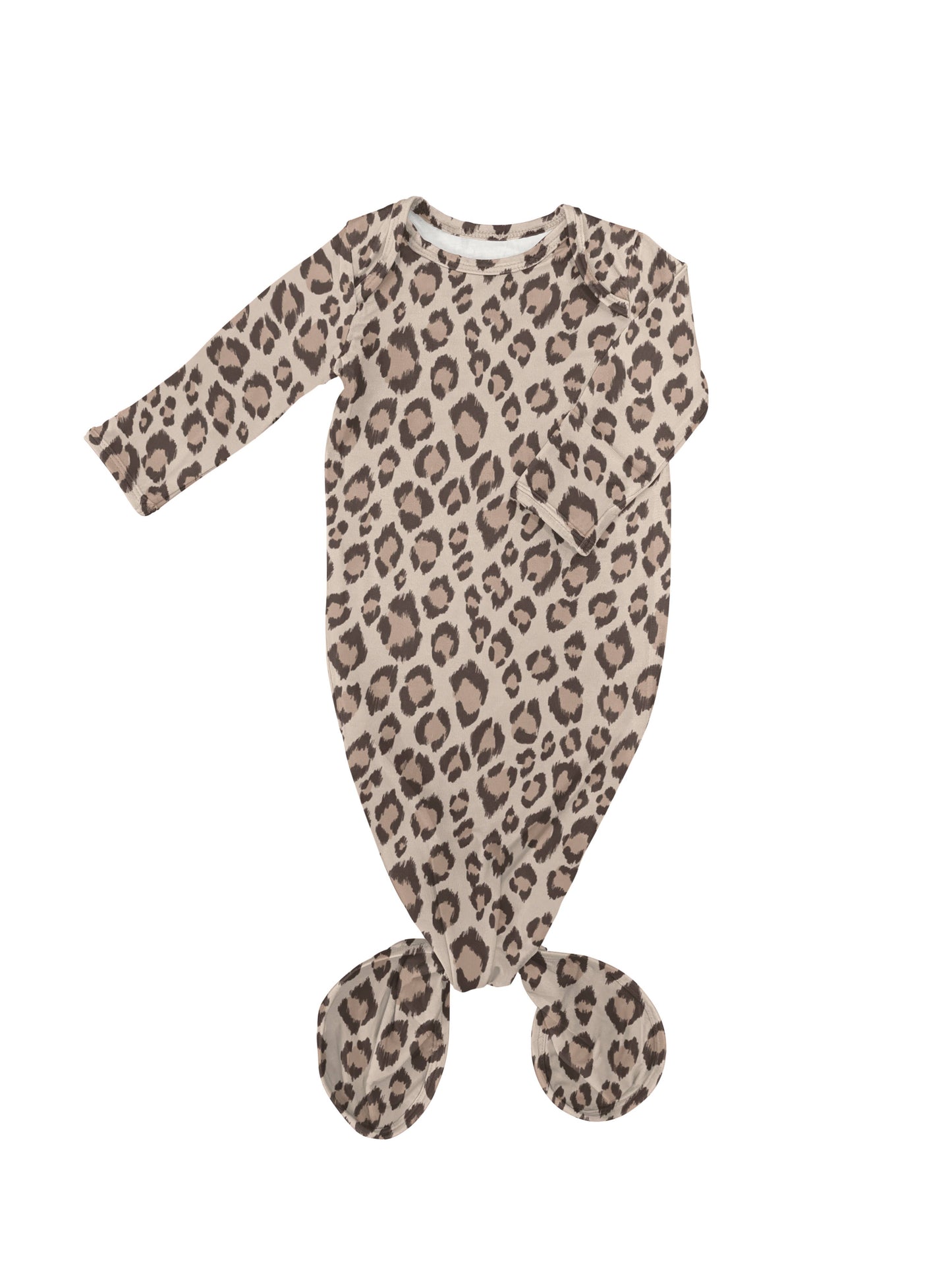Classic Leopard - Knotted Infant Gown