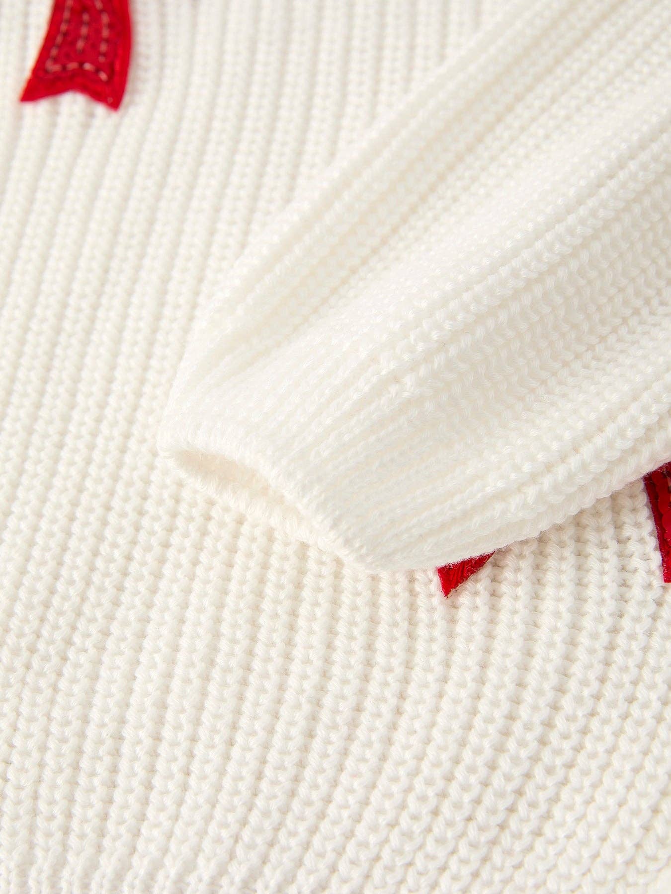 Fall/Winter Christmas Girls Bow Sequins Pullover Sweater