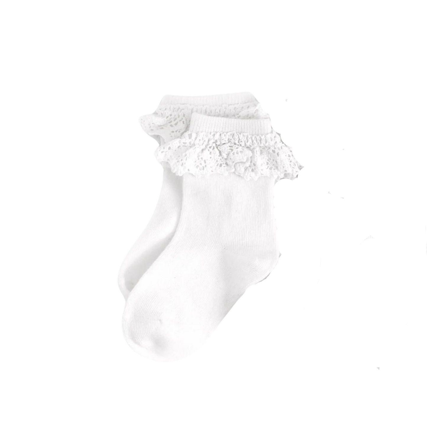 White Lace Midi Sock