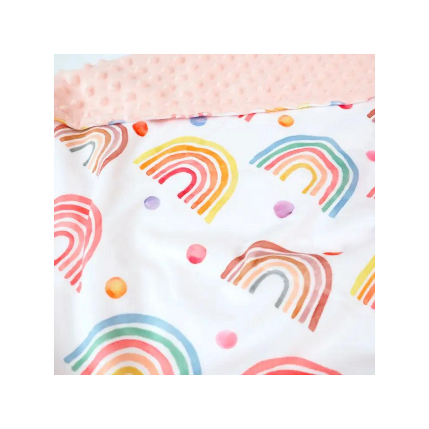 Baby and Toddler Colors Of The Rainbow Minky Blanket