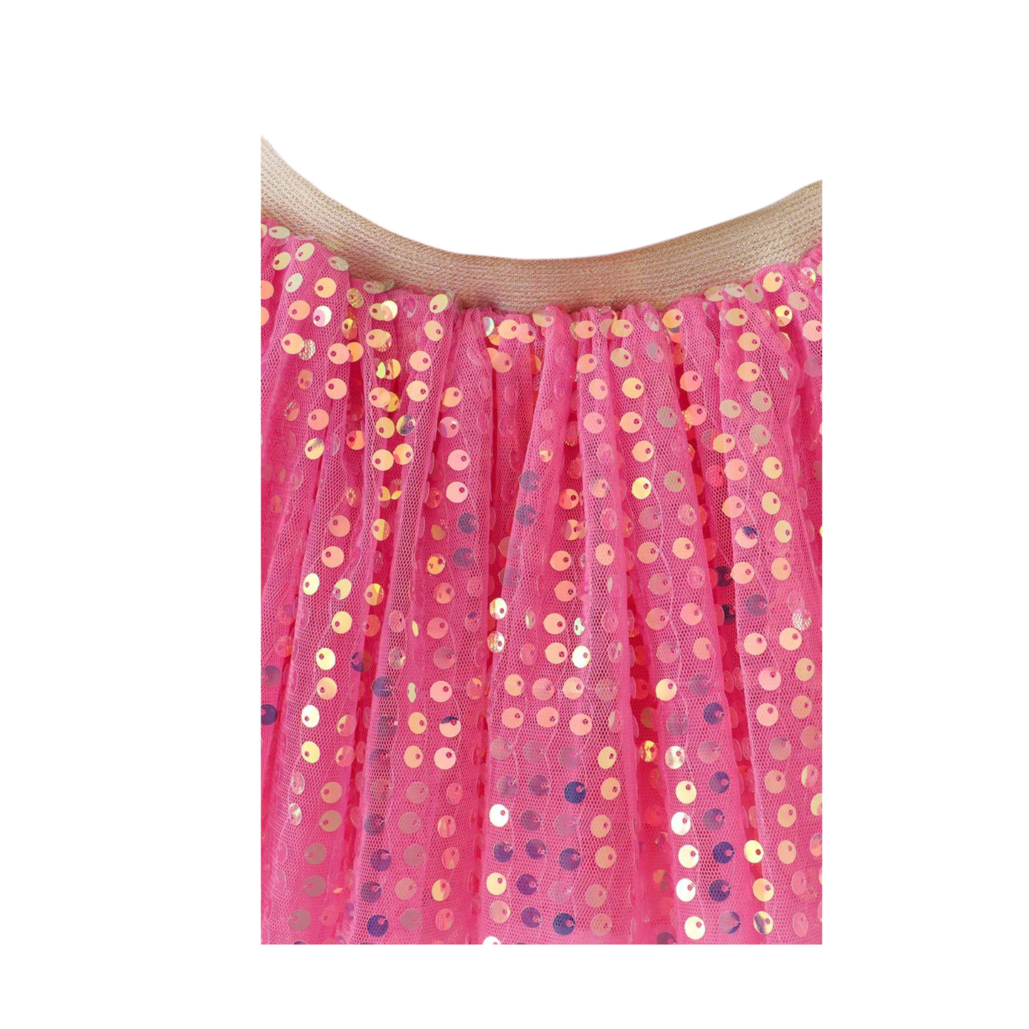 Magenta Sequin Tulle Tutu Skirt