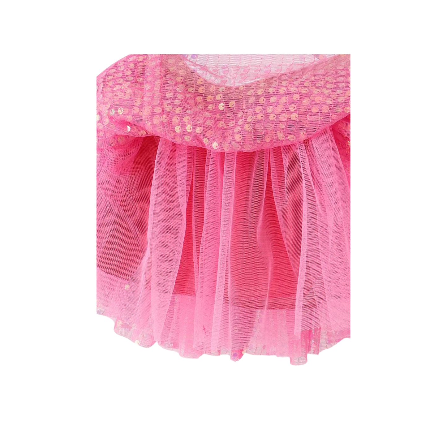 Magenta Sequin Tulle Tutu Skirt