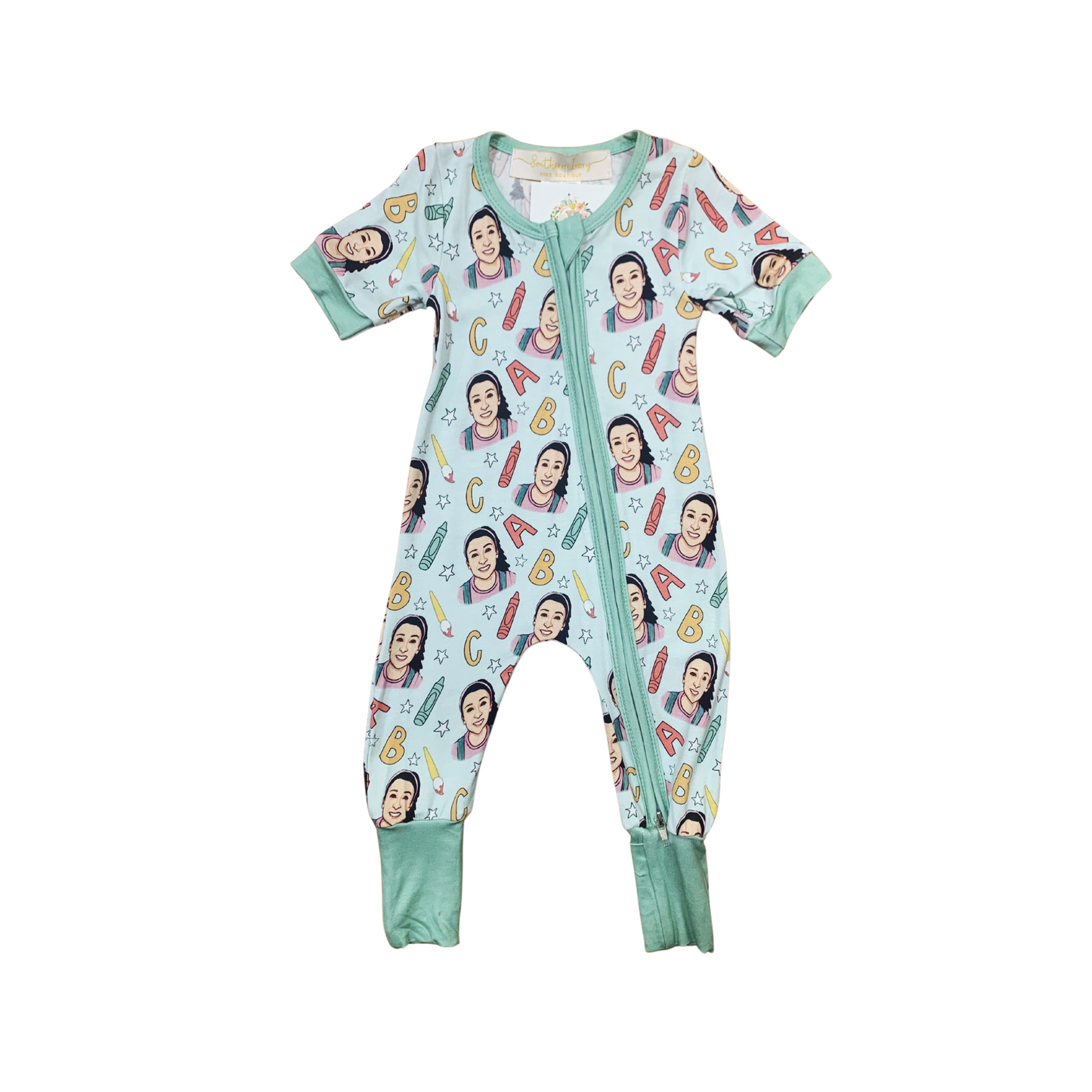 Ms. Rachel Bamboo Romper (Green)