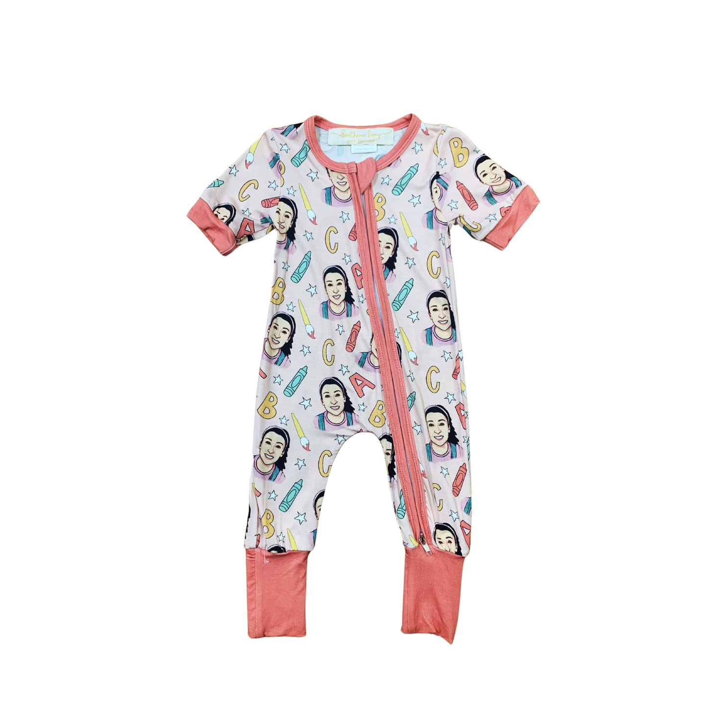 Ms. Rachel Bamboo Romper (Pink)