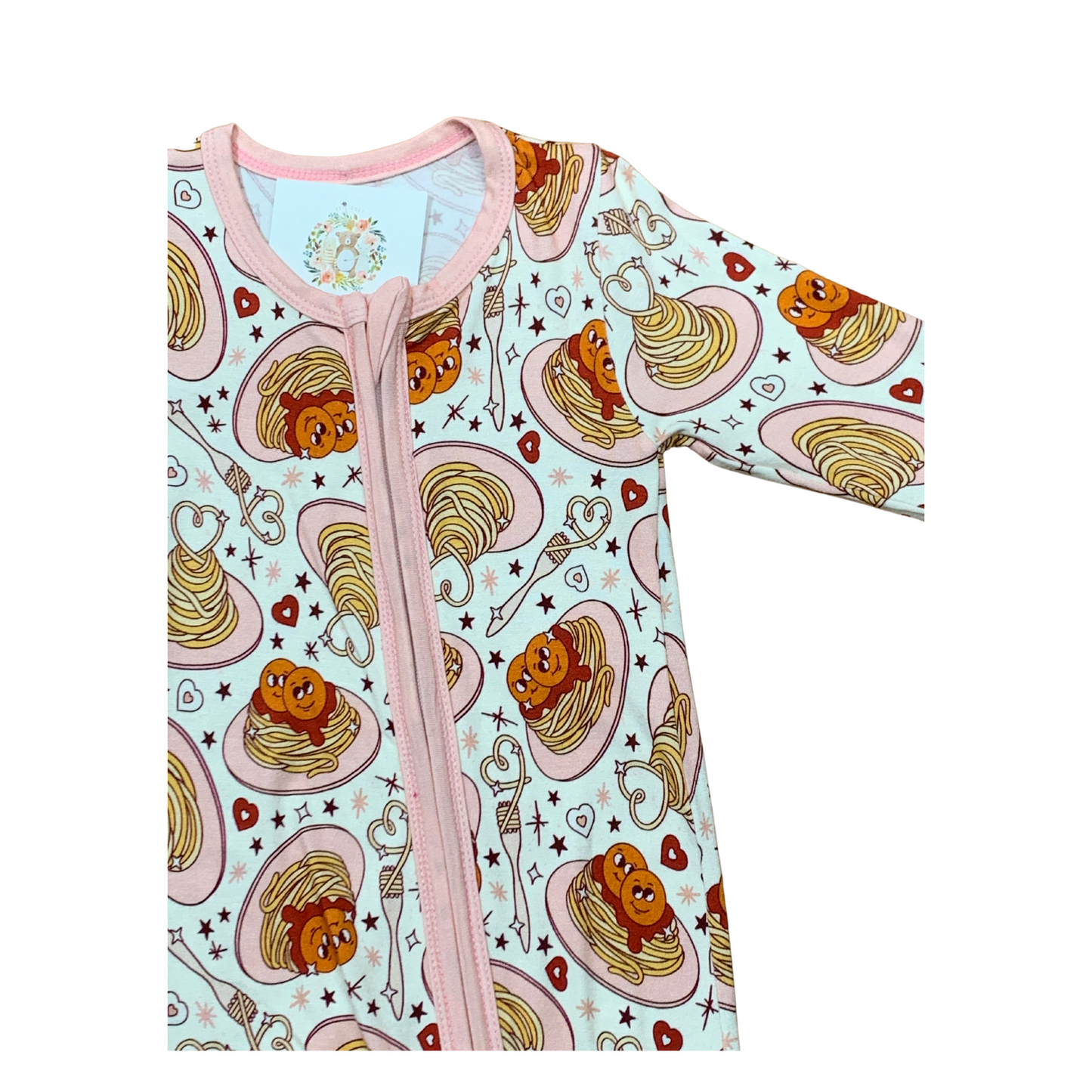 We Go Together Like Spaghetti & Meatballs Bamboo Romper