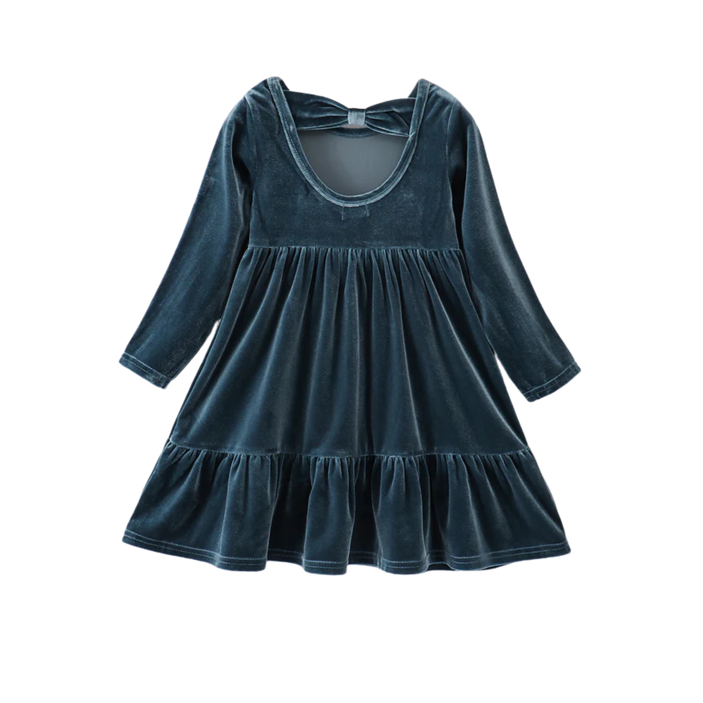 Lake Velvet Tiered Ruffle Dress