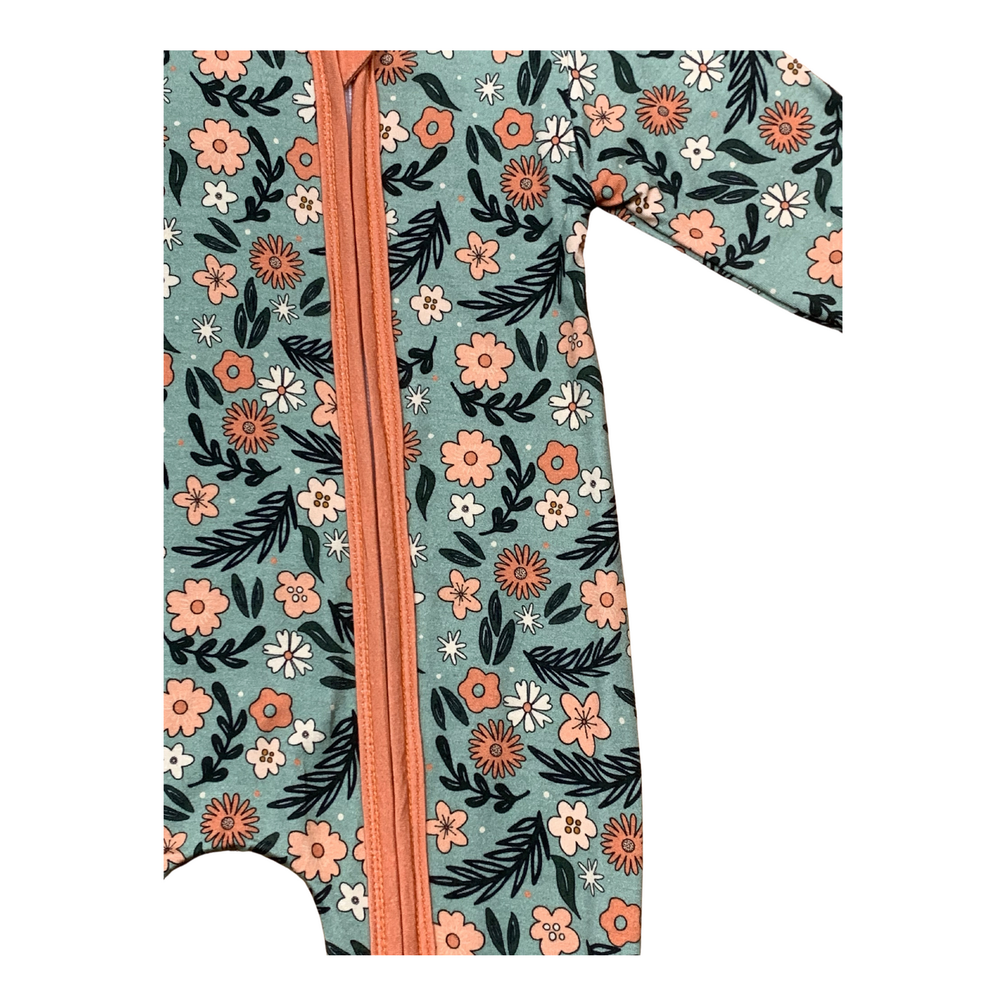 Coral Florals Bamboo Romper