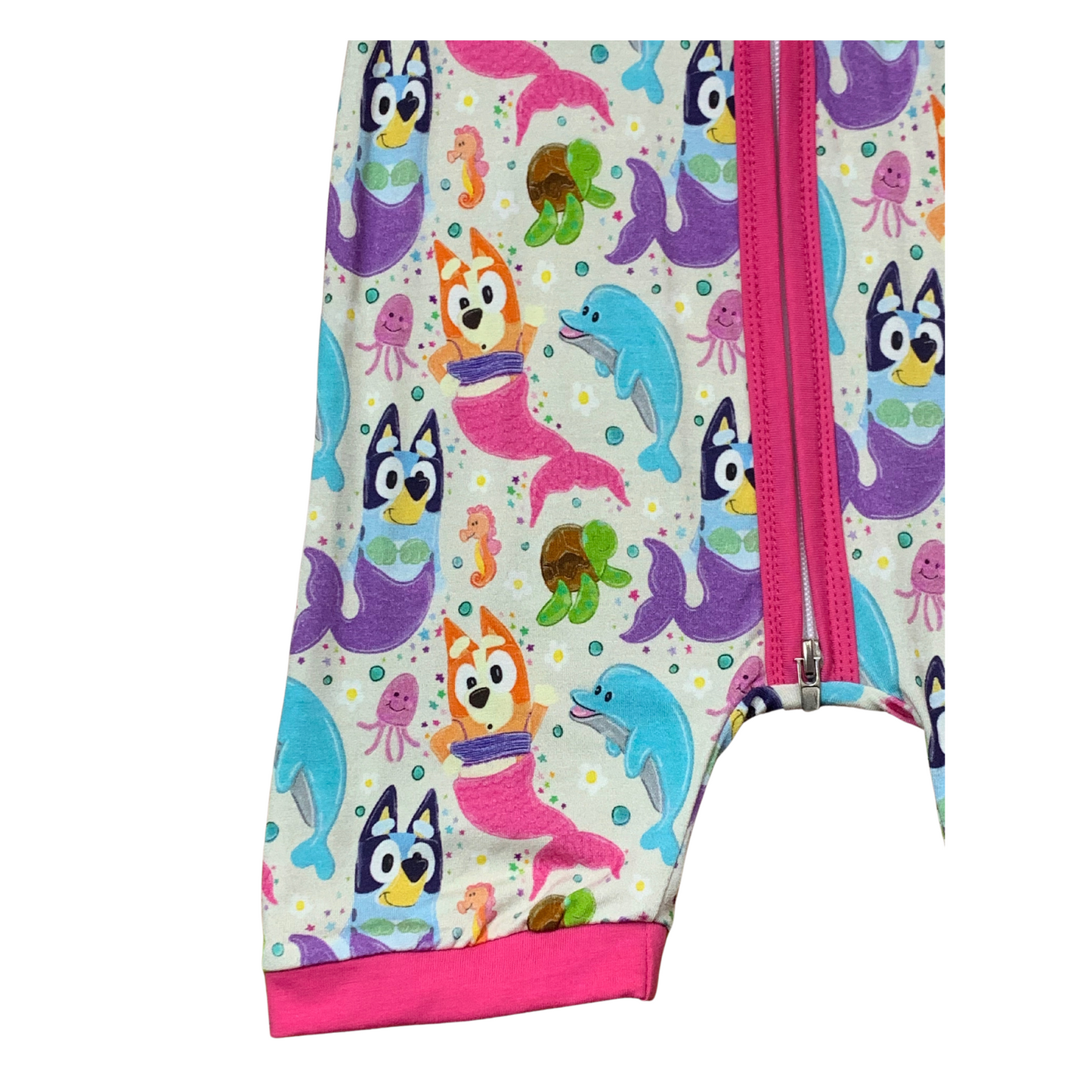 Bluey & Bingo Mermaids Bamboo Short Romper