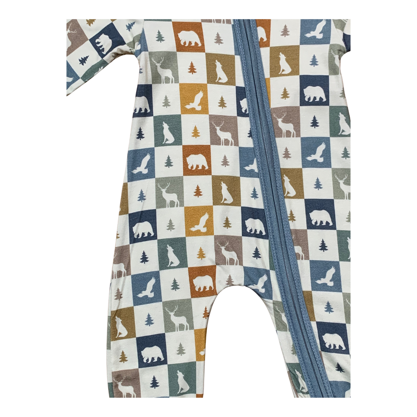 Checkered Wilderness Bamboo Romper