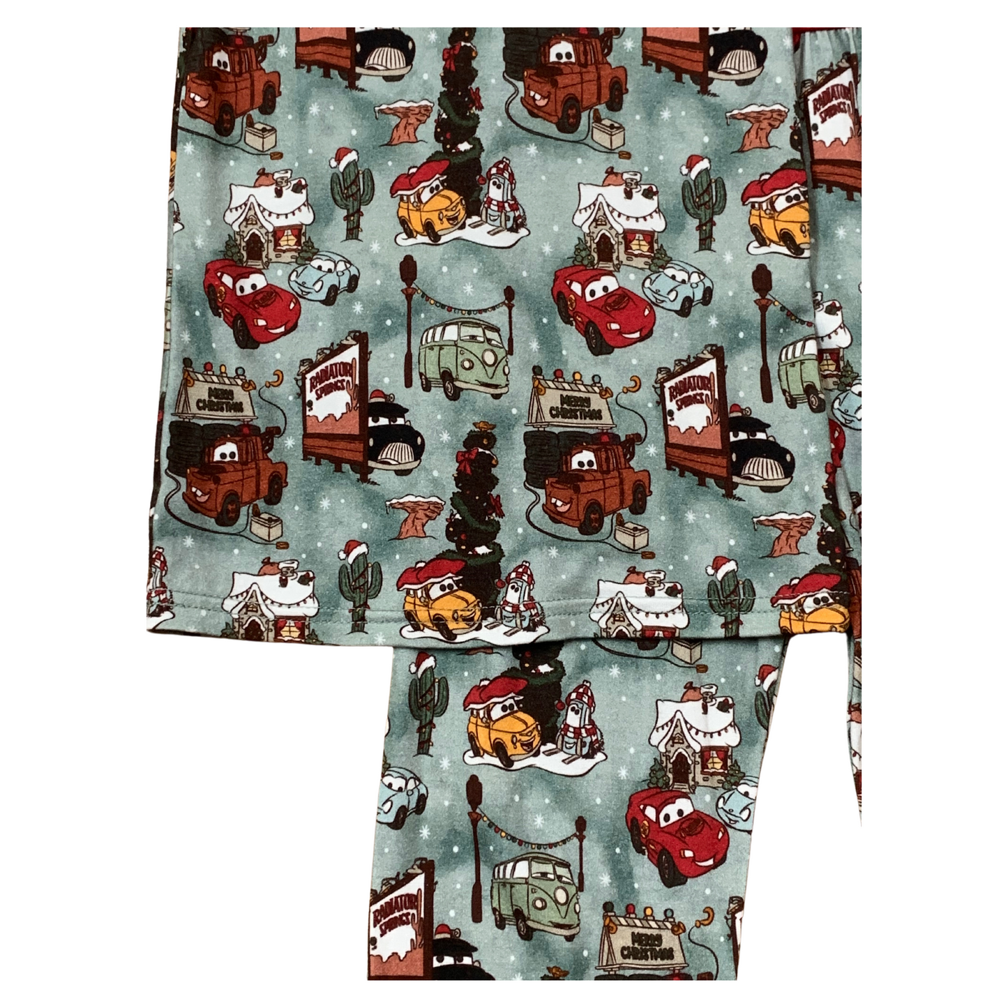 Christmas Cars Bamboo PJ's (Green)