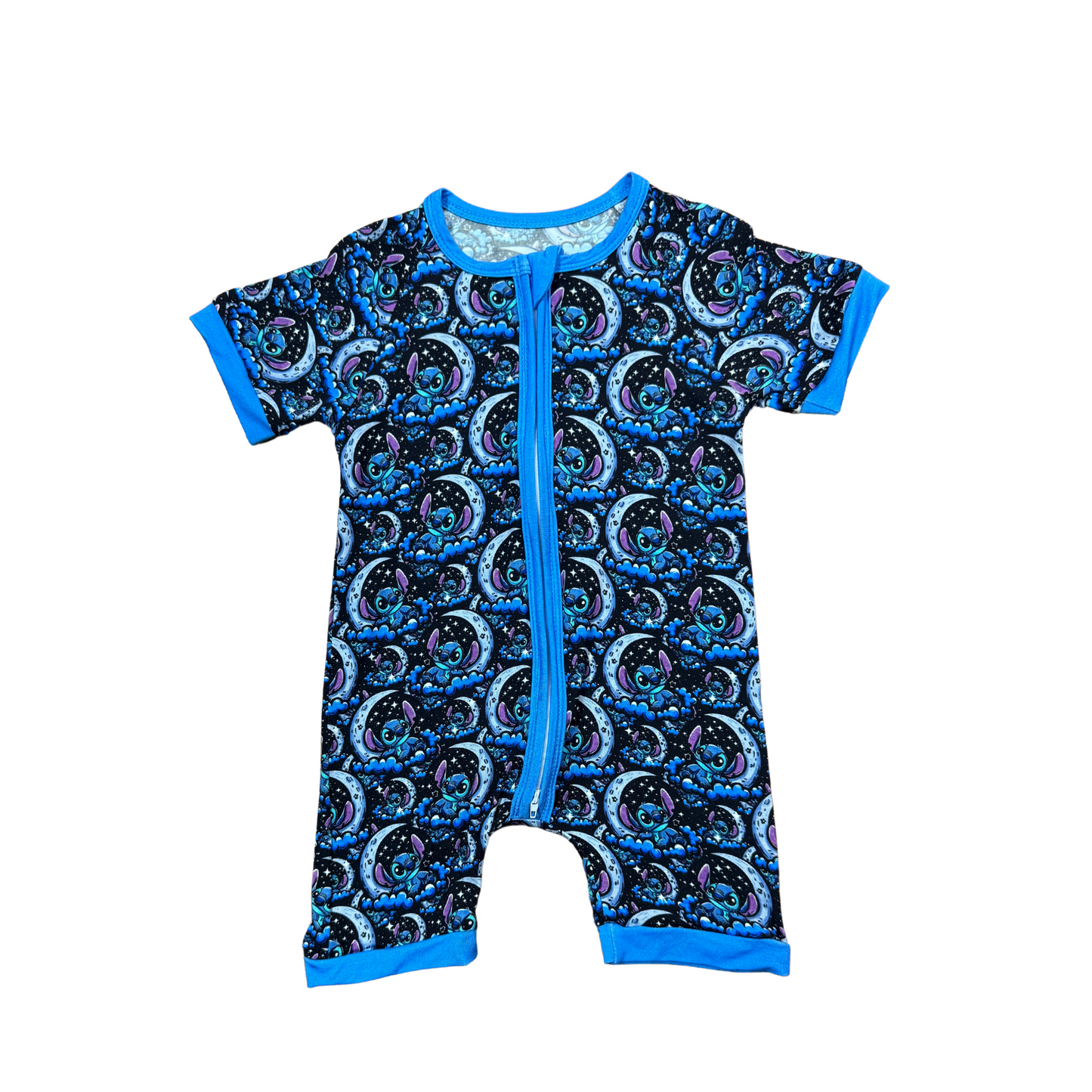 Sleepy Time Stich Bamboo Short Romper