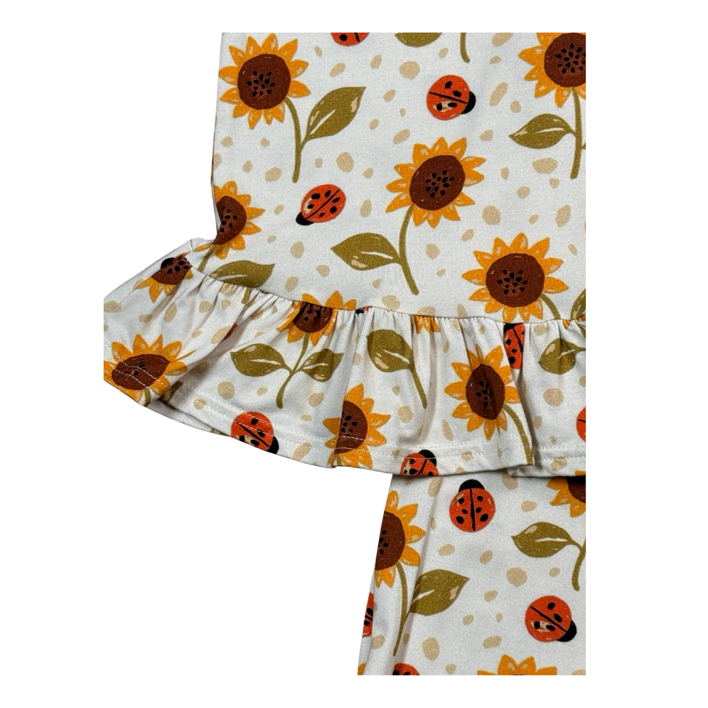 Sunflowers & Ladybugs Two Piece Bamboo Outfit