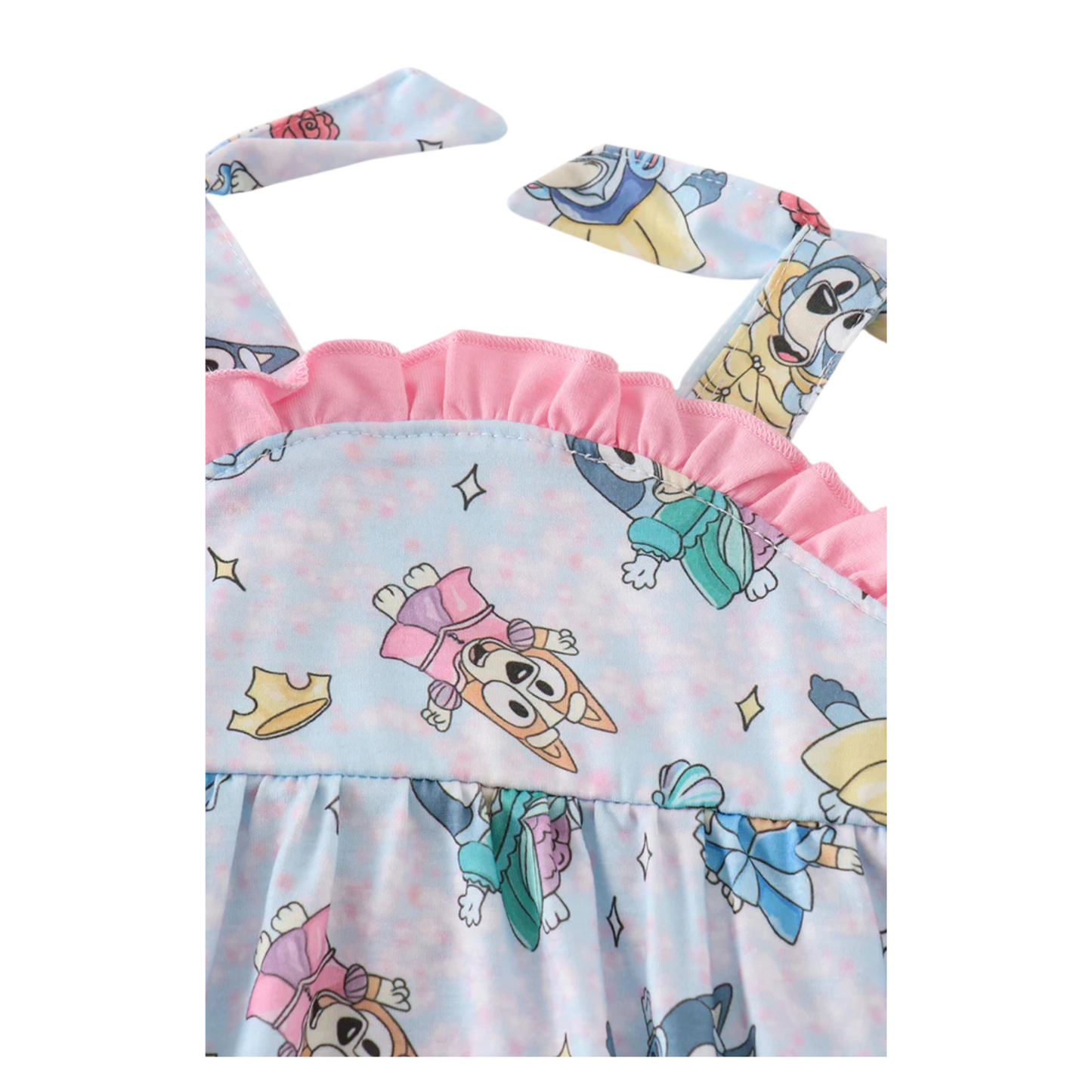Little "Bluey" Princess Romper