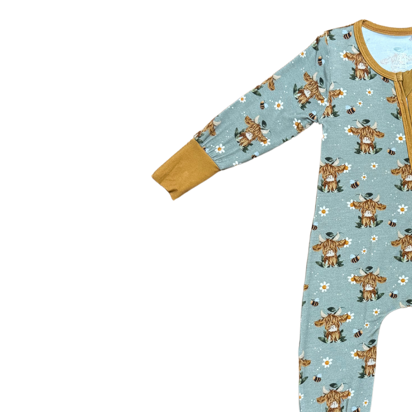 Highland Cow Bamboo Romper