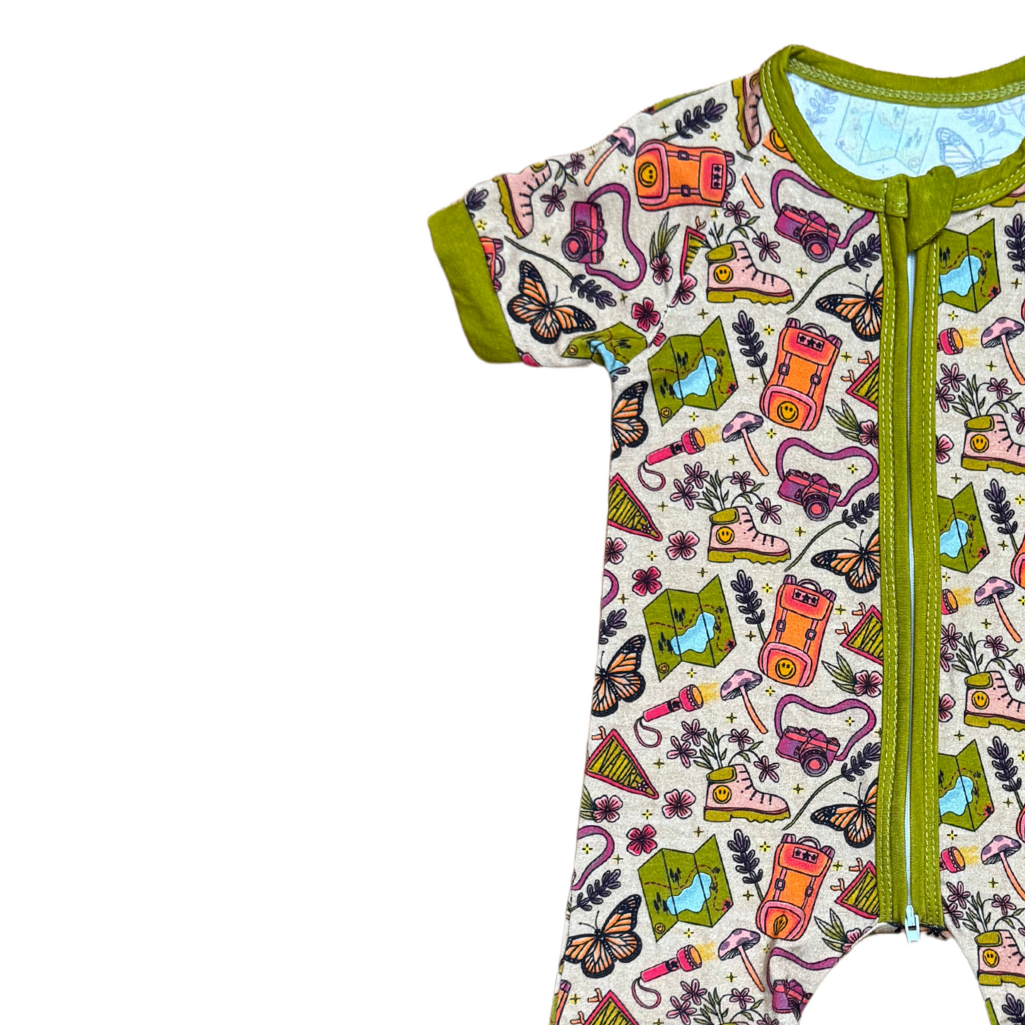 Let's Go Camping Bamboo Romper (Girls)