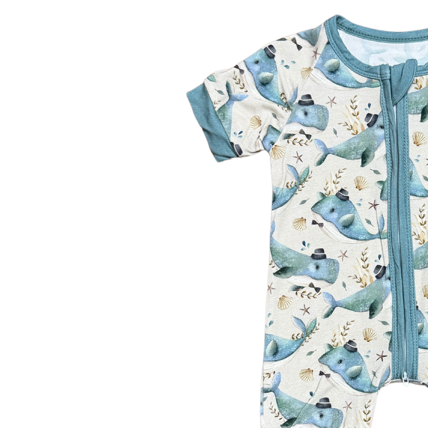 Whale of a Tale Bamboo Short Romper