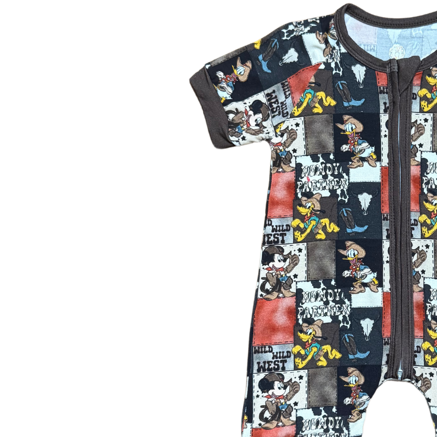 Howdy Partner (Mickey & Donald) Bamboo Short Romper