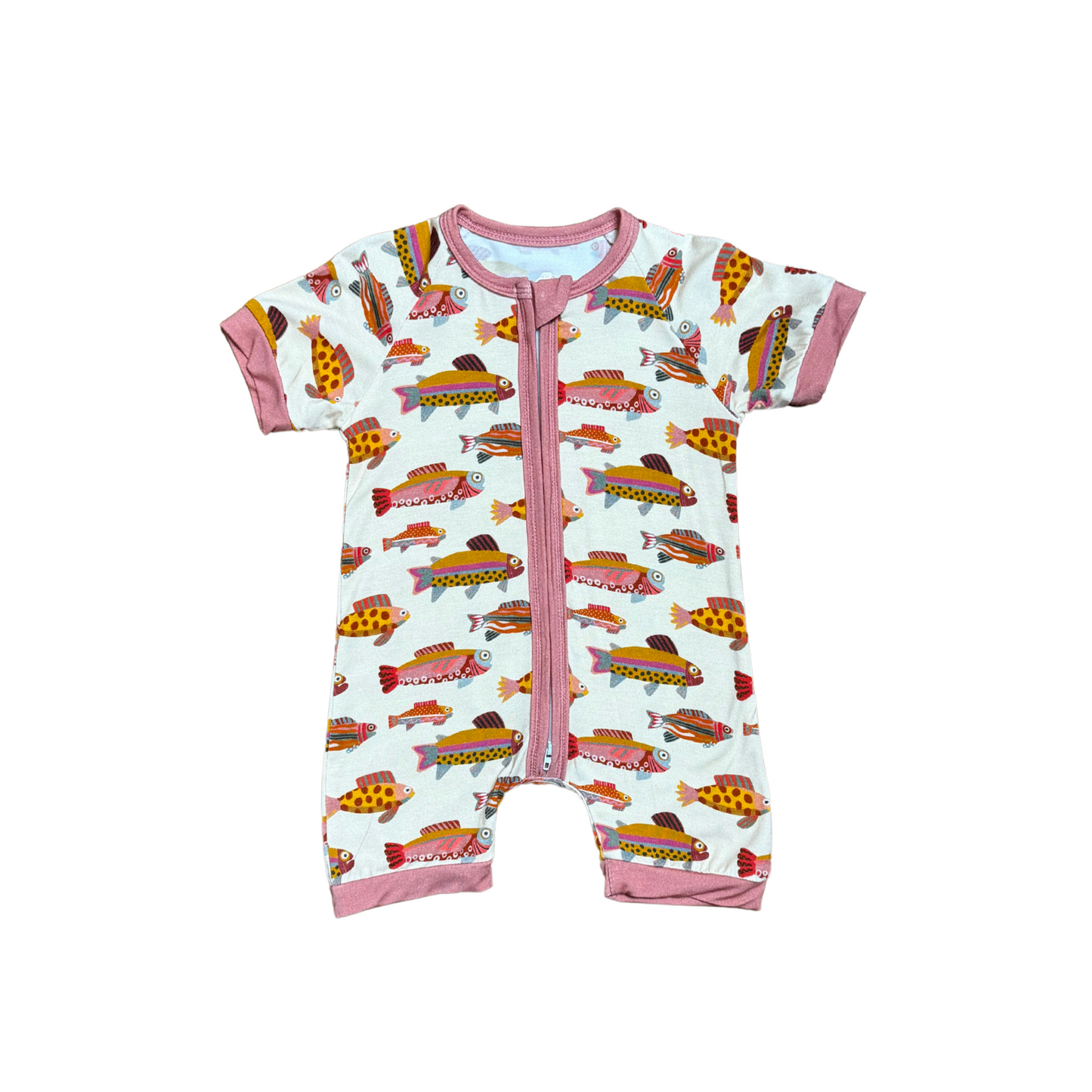 Let's Go Fishing Bamboo Short Romper