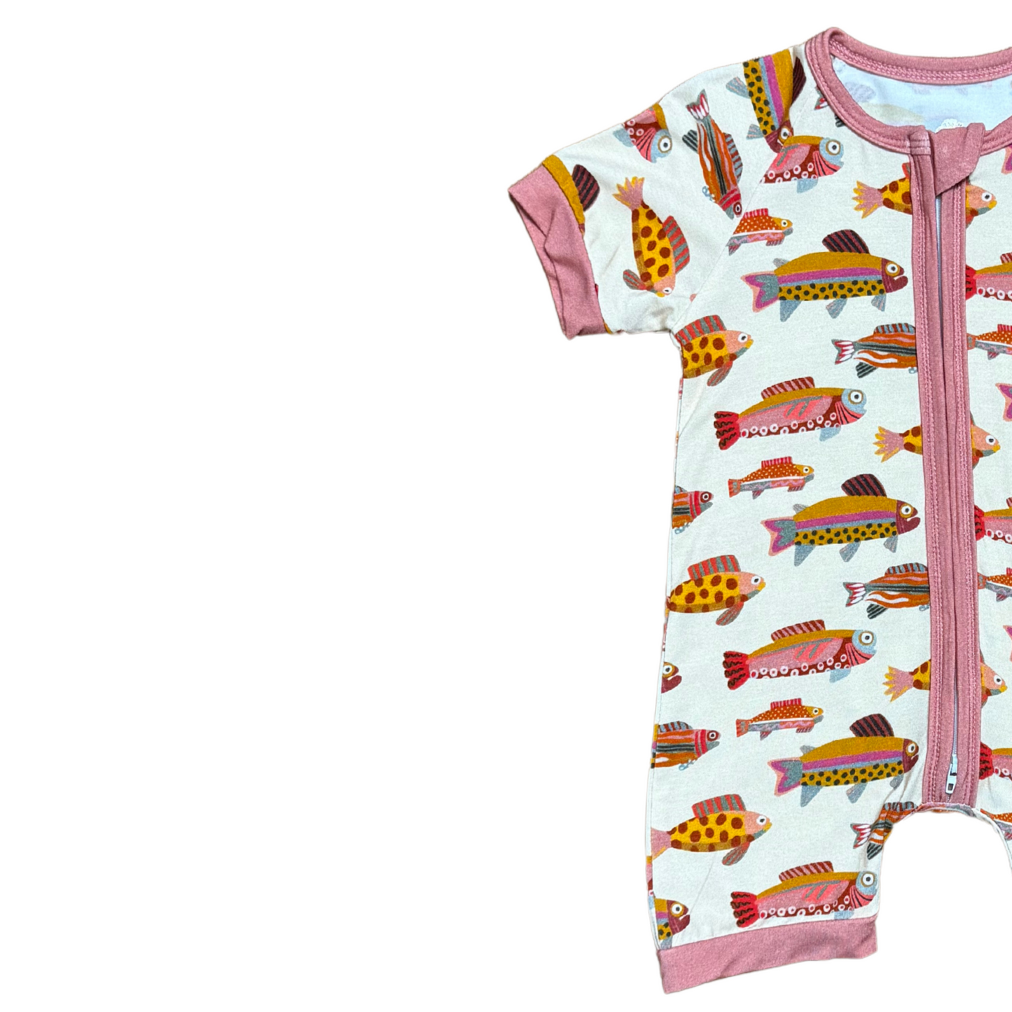Let's Go Fishing Bamboo Short Romper