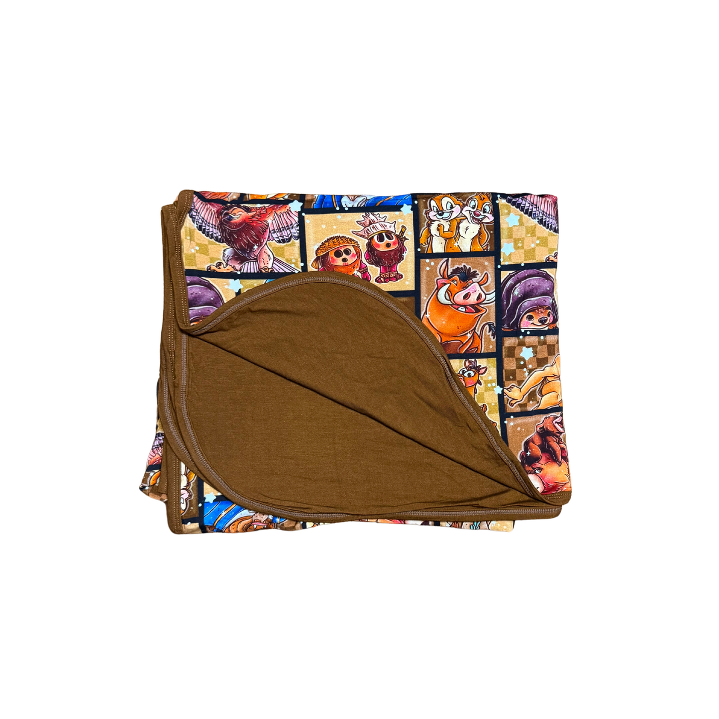Disney Characters (Brown) Bamboo Blanket