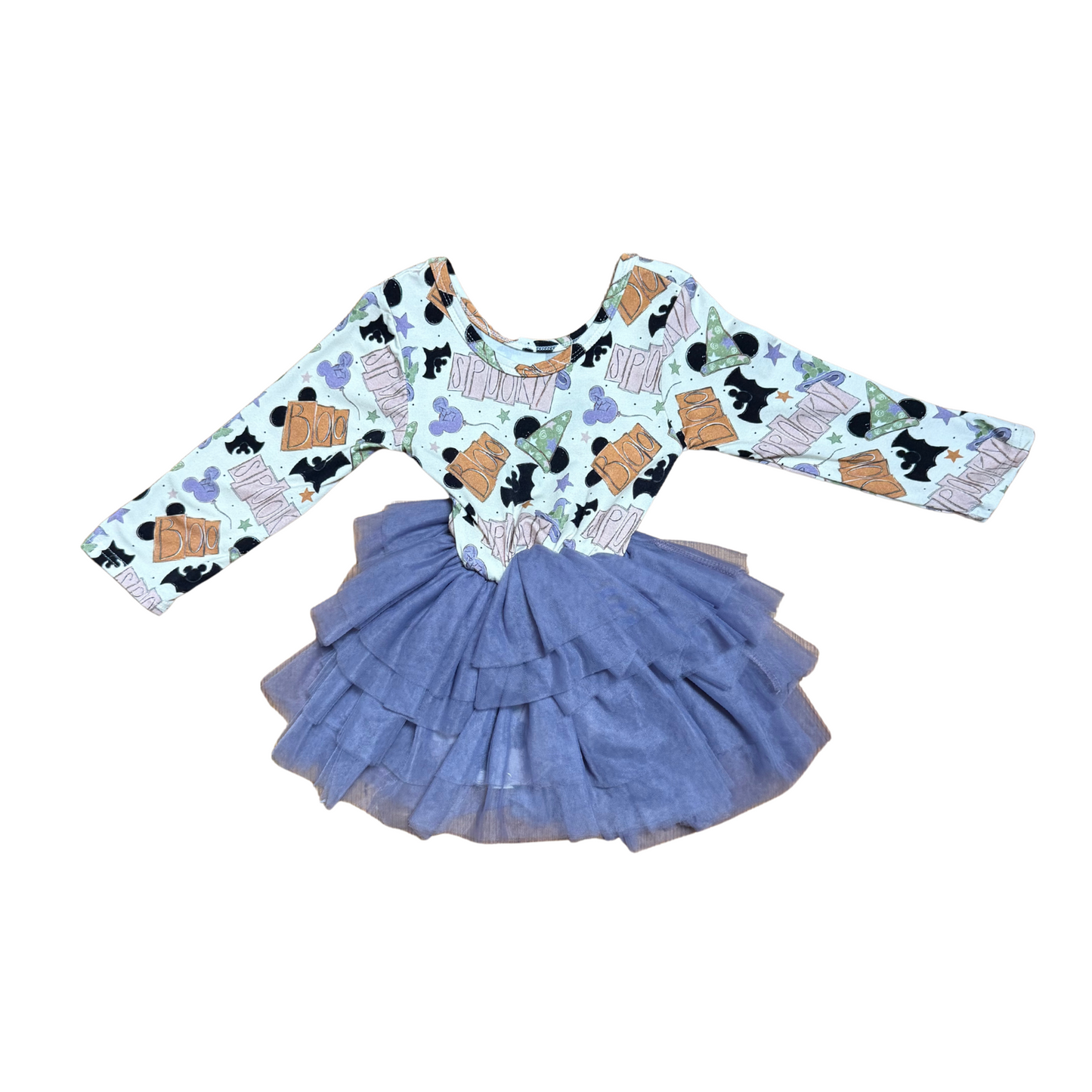 Spooky Street Bamboo Tulled Leotard