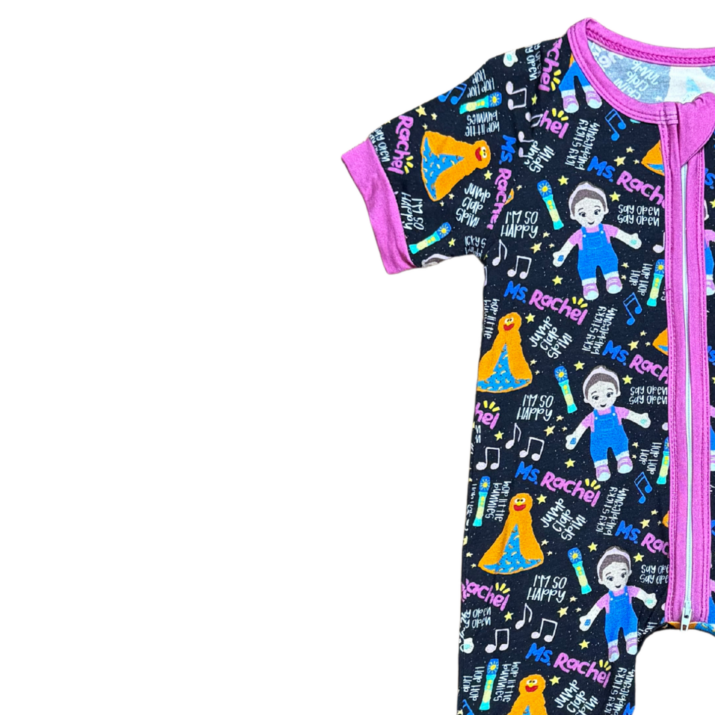 Ms. Rachel I'm So Happy Bamboo Short Romper