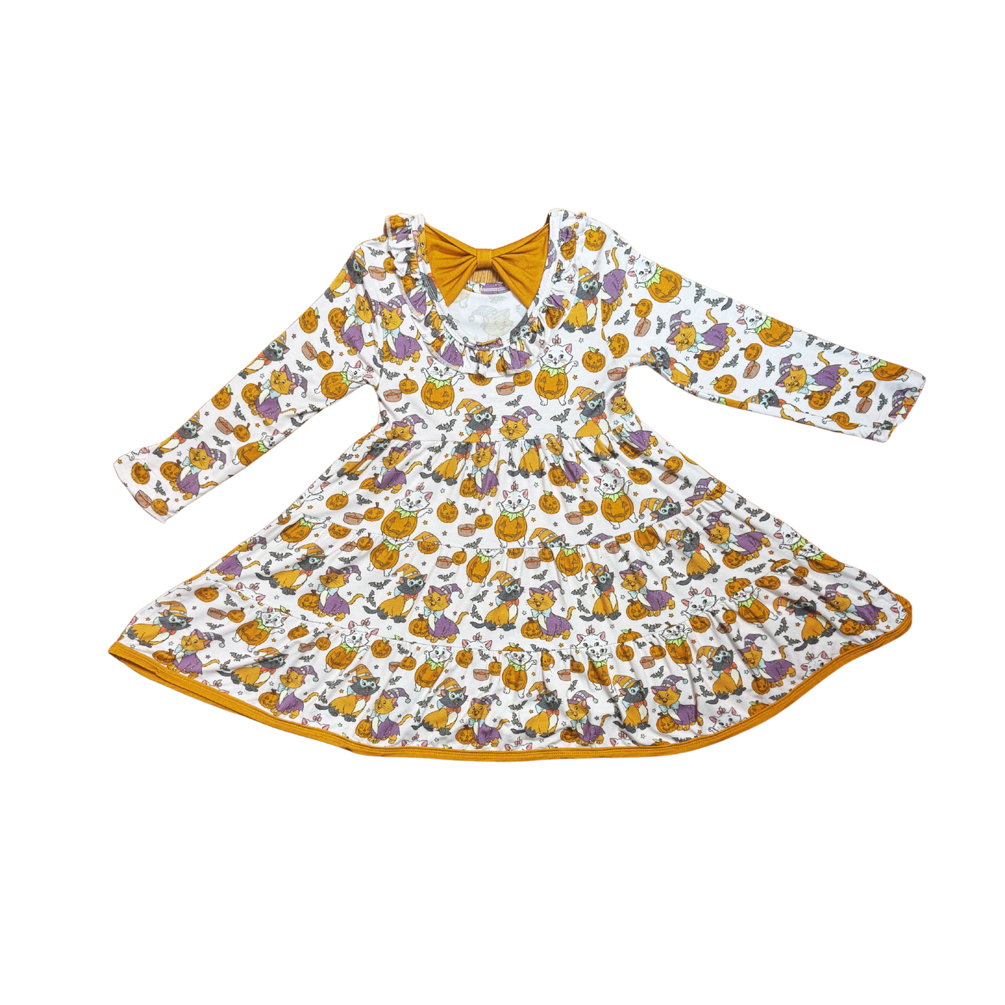 Aristocats Celebrate Halloween Bamboo Twirl Dress