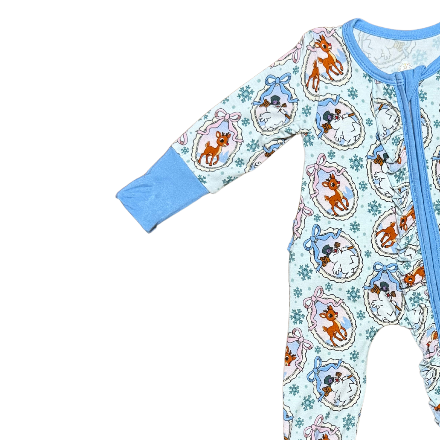 Rudolph & Friends Frames Bamboo Footed Romper