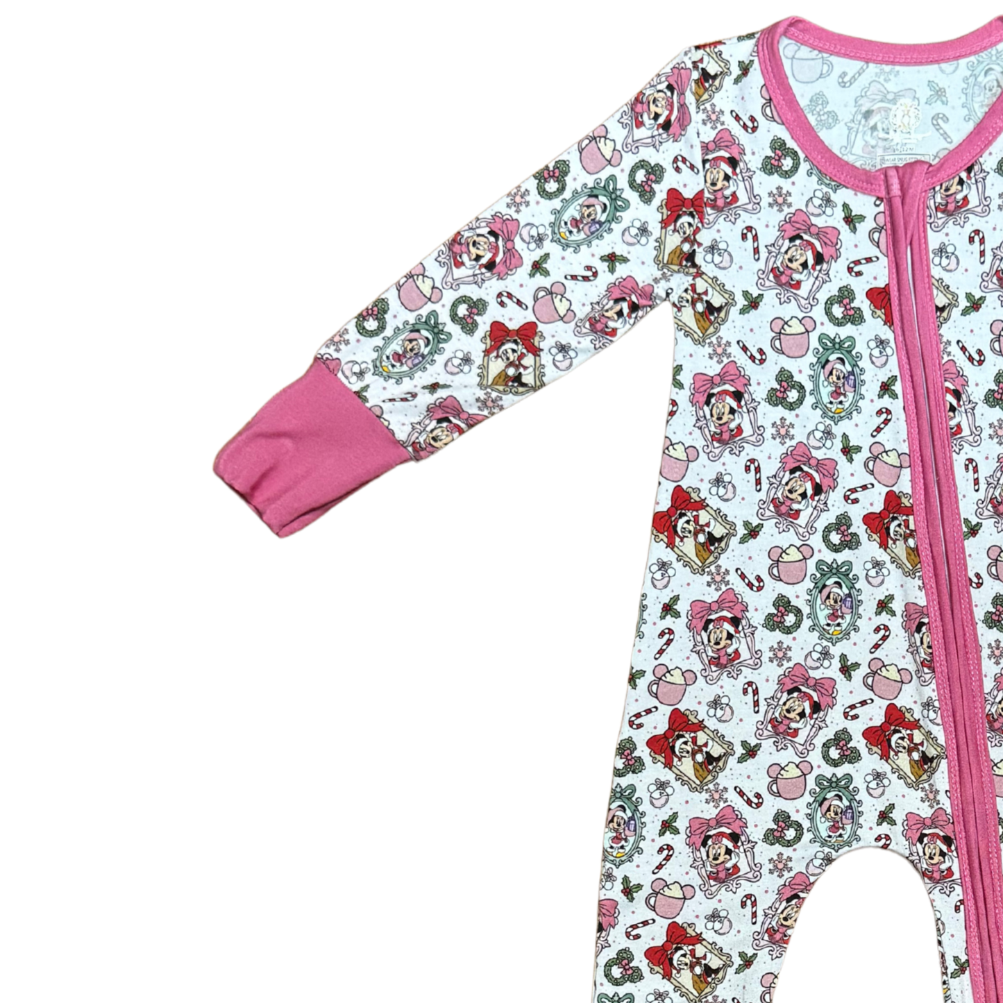 Minnie Christmas Frames Bamboo Romper