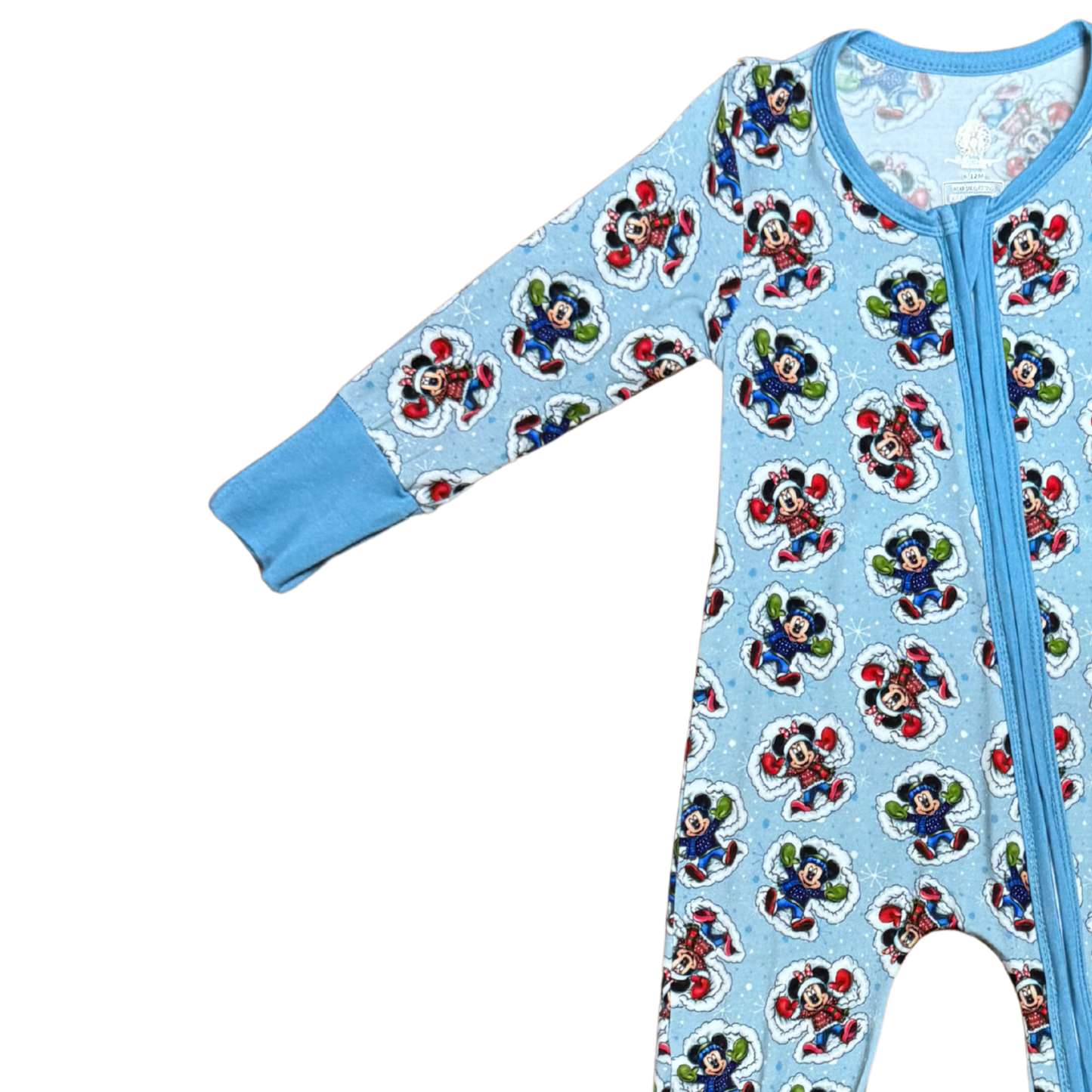 Let's Make Snow Angels Mickey Bamboo Romper