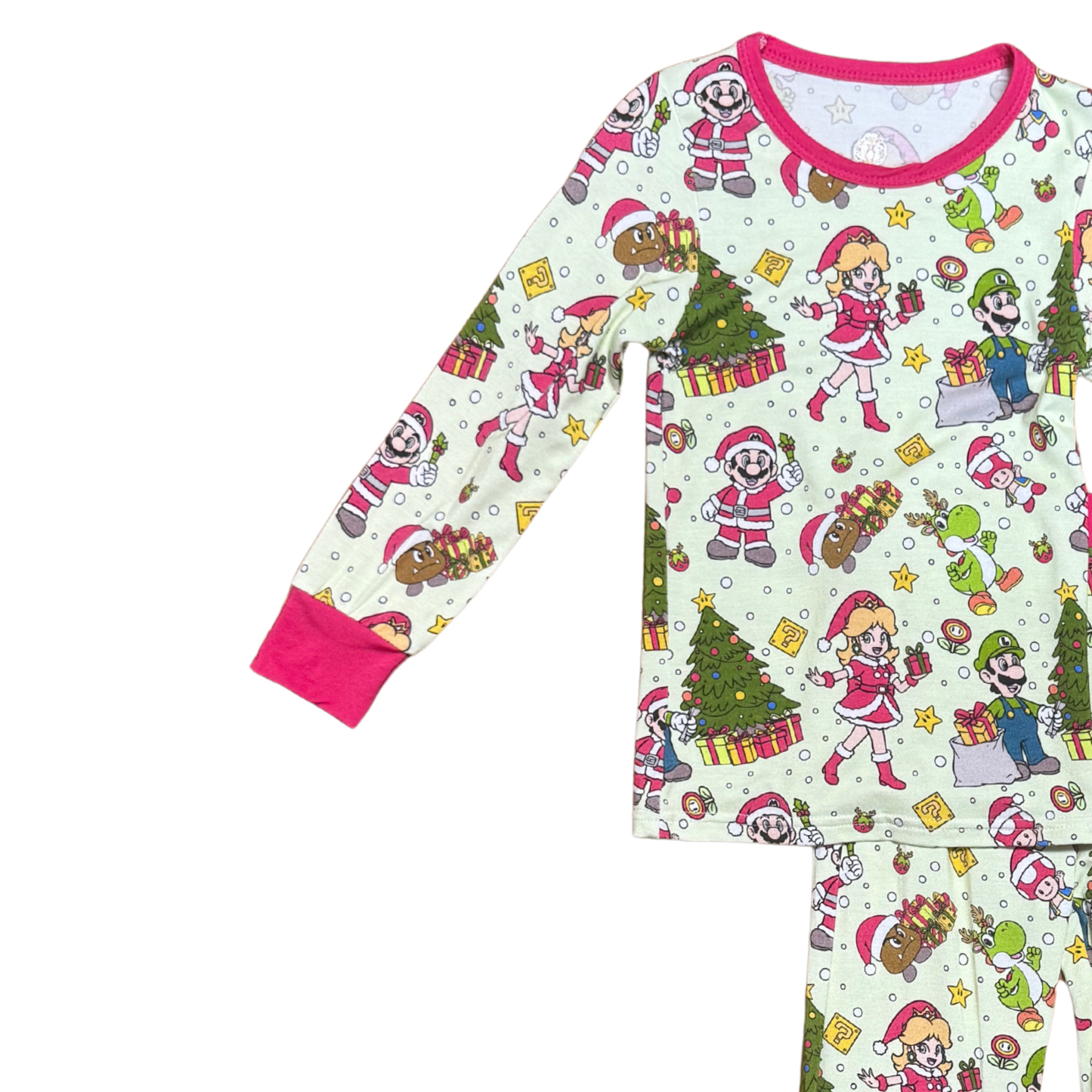 Merry Christmas Mario Bamboo PJ's