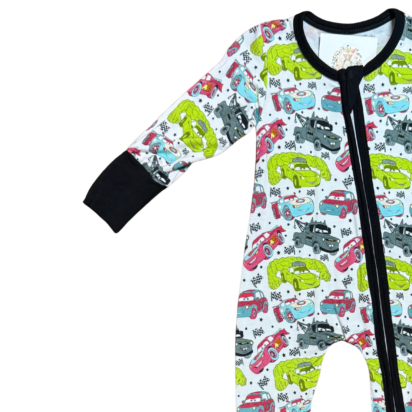 Superhero Cars Bamboo Romper