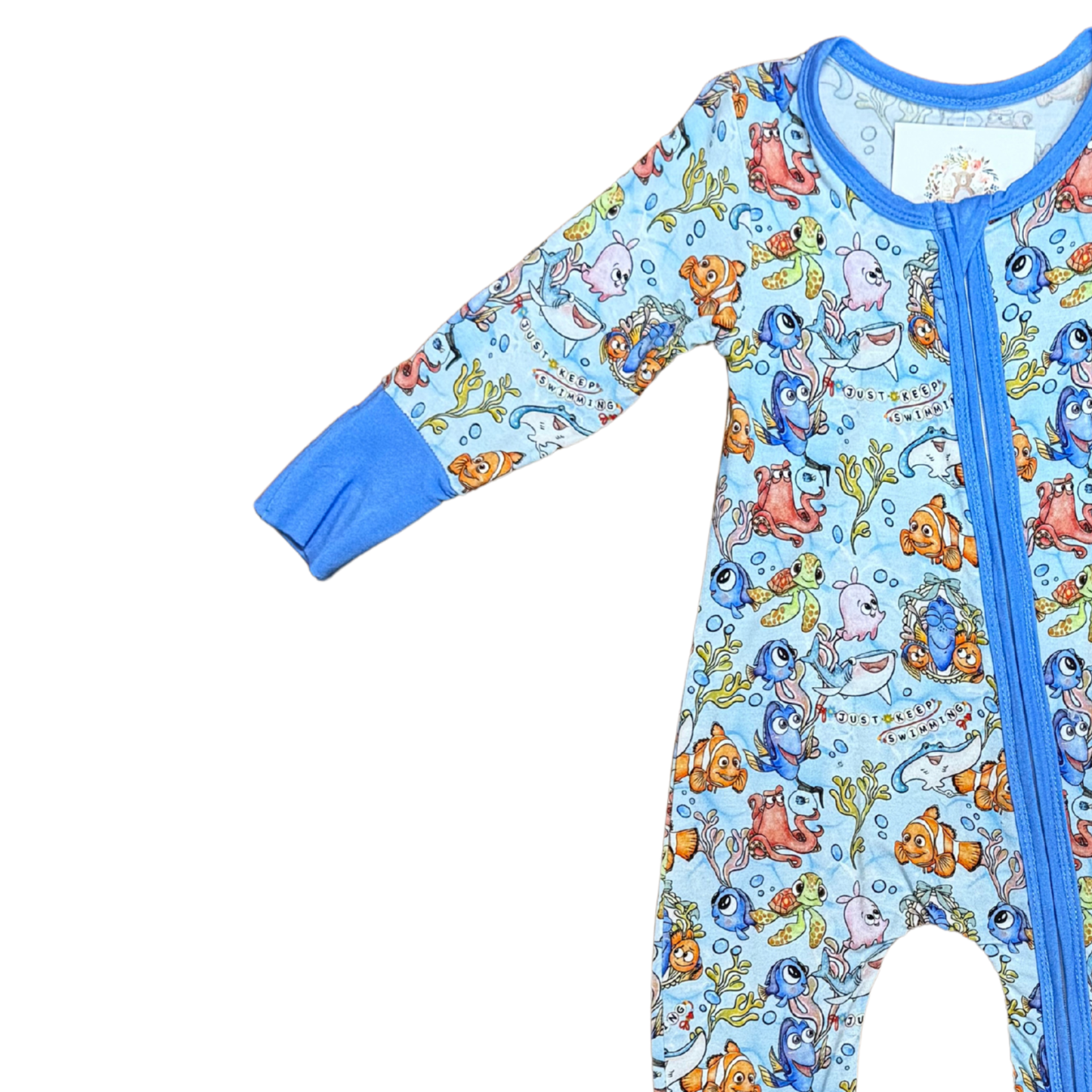 Just Keep Swimming Friends Bamboo Romper