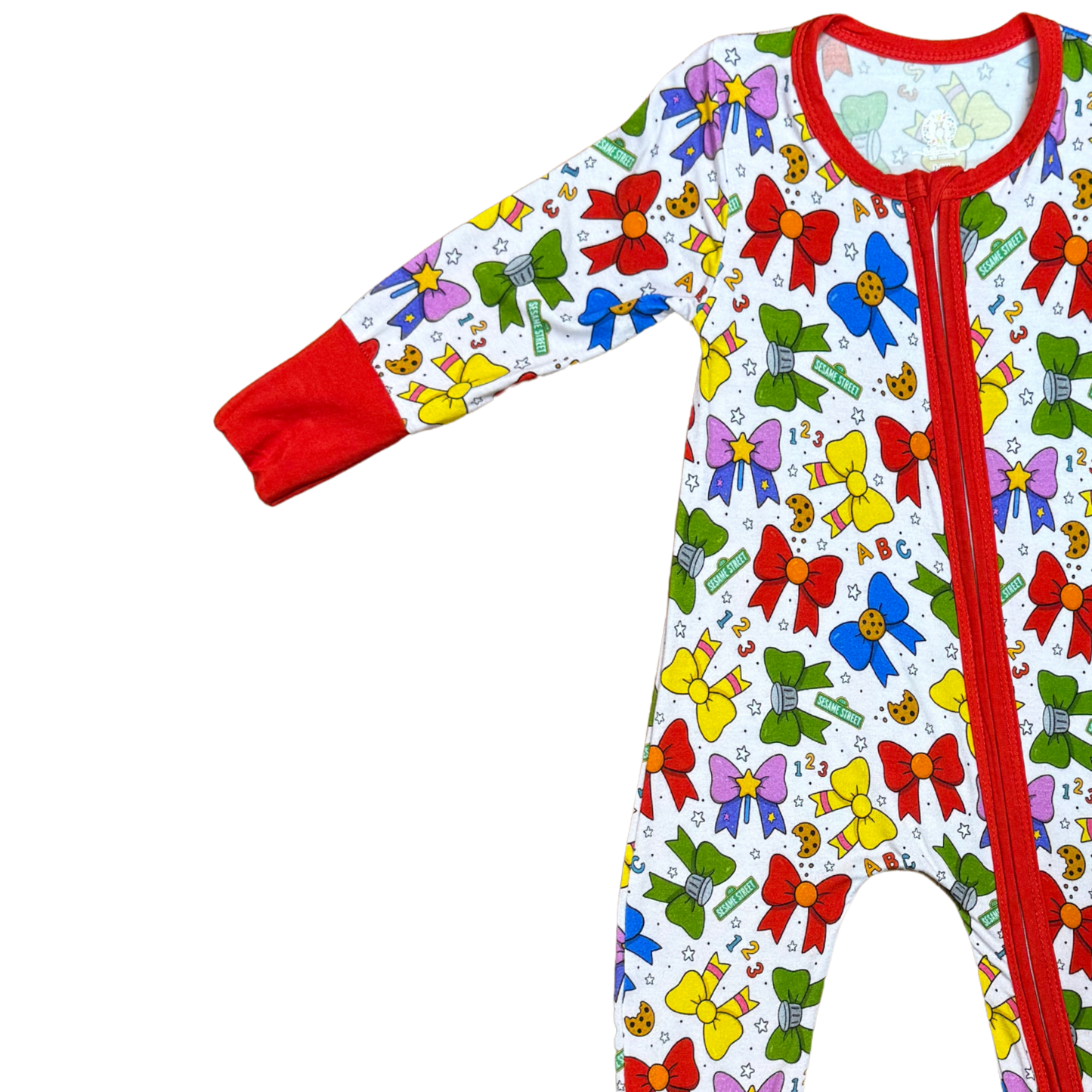 Sesame Street Bows Bamboo Romper