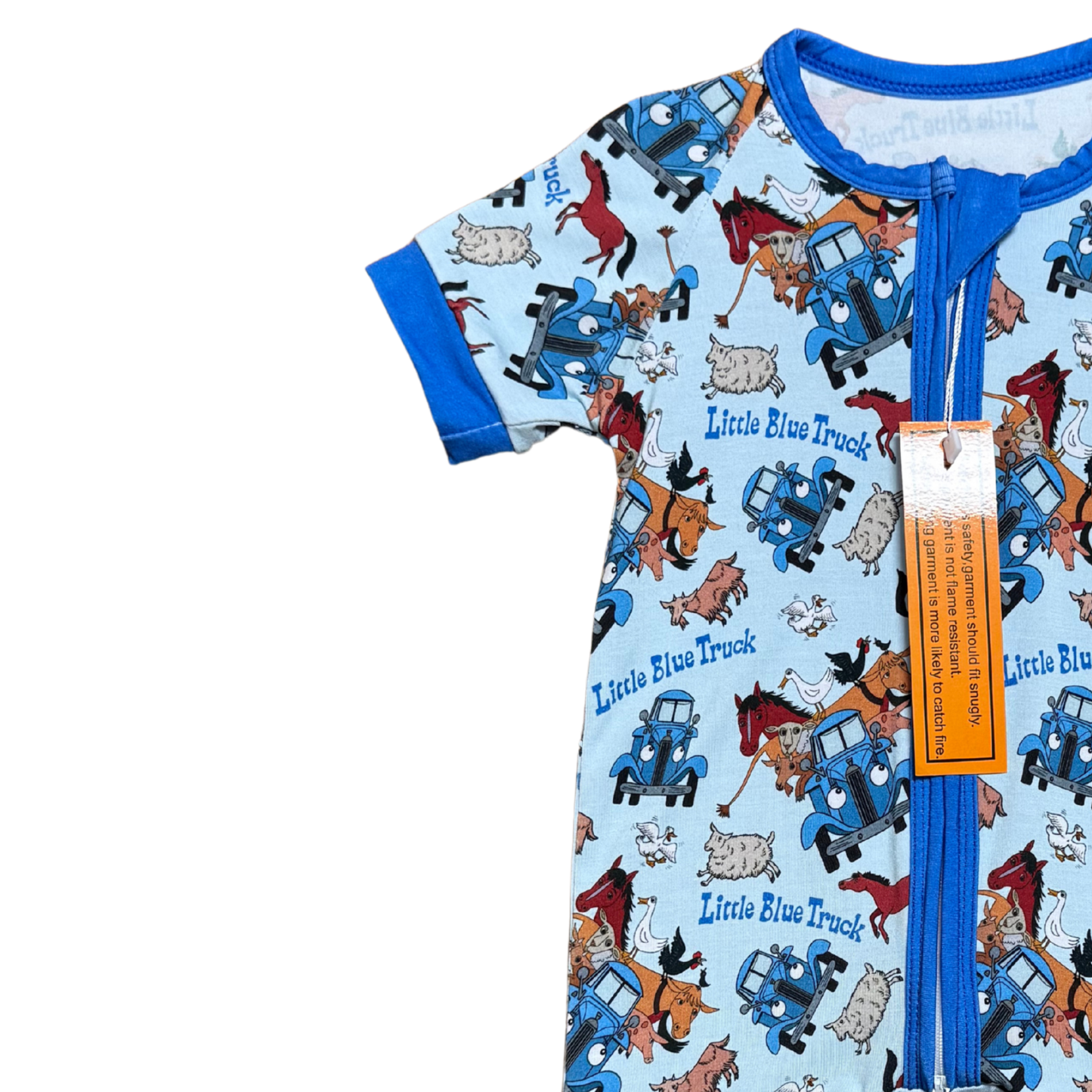 Little Blue Truck Bamboo Short Romper