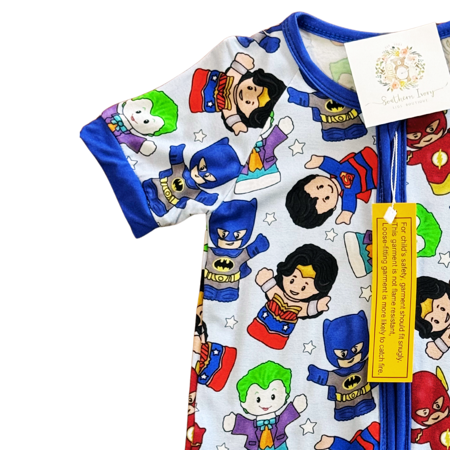 Little People Superhero's Bamboo Short Romper