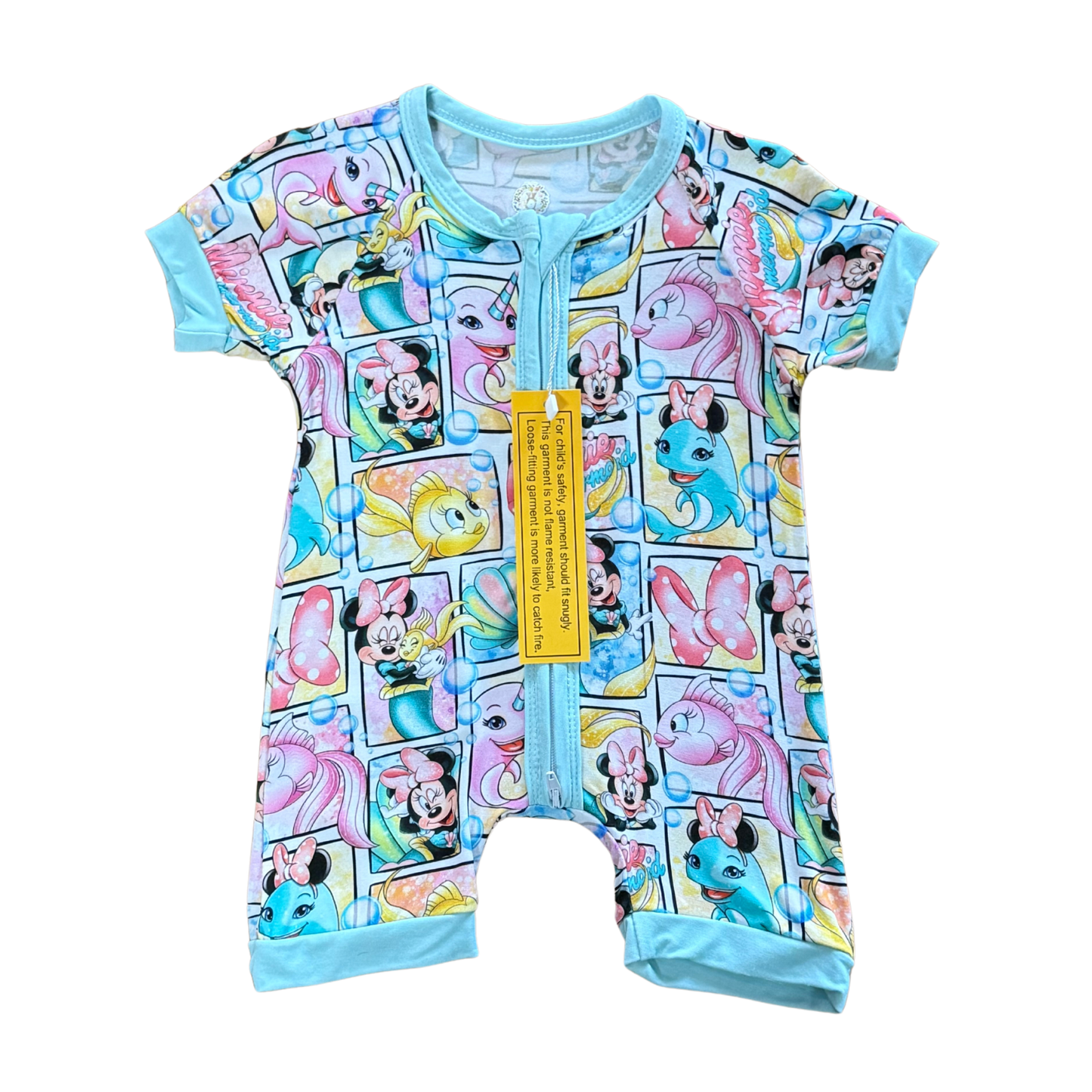 Minnie Mermaid Bamboo Short Romper