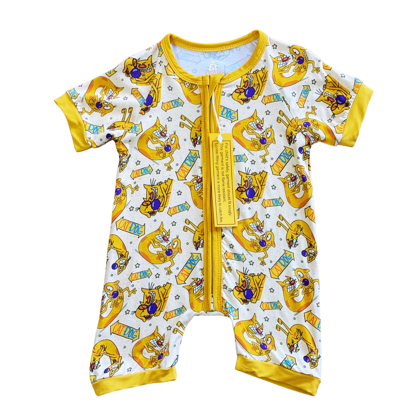 CatDog Bamboo Short Romper