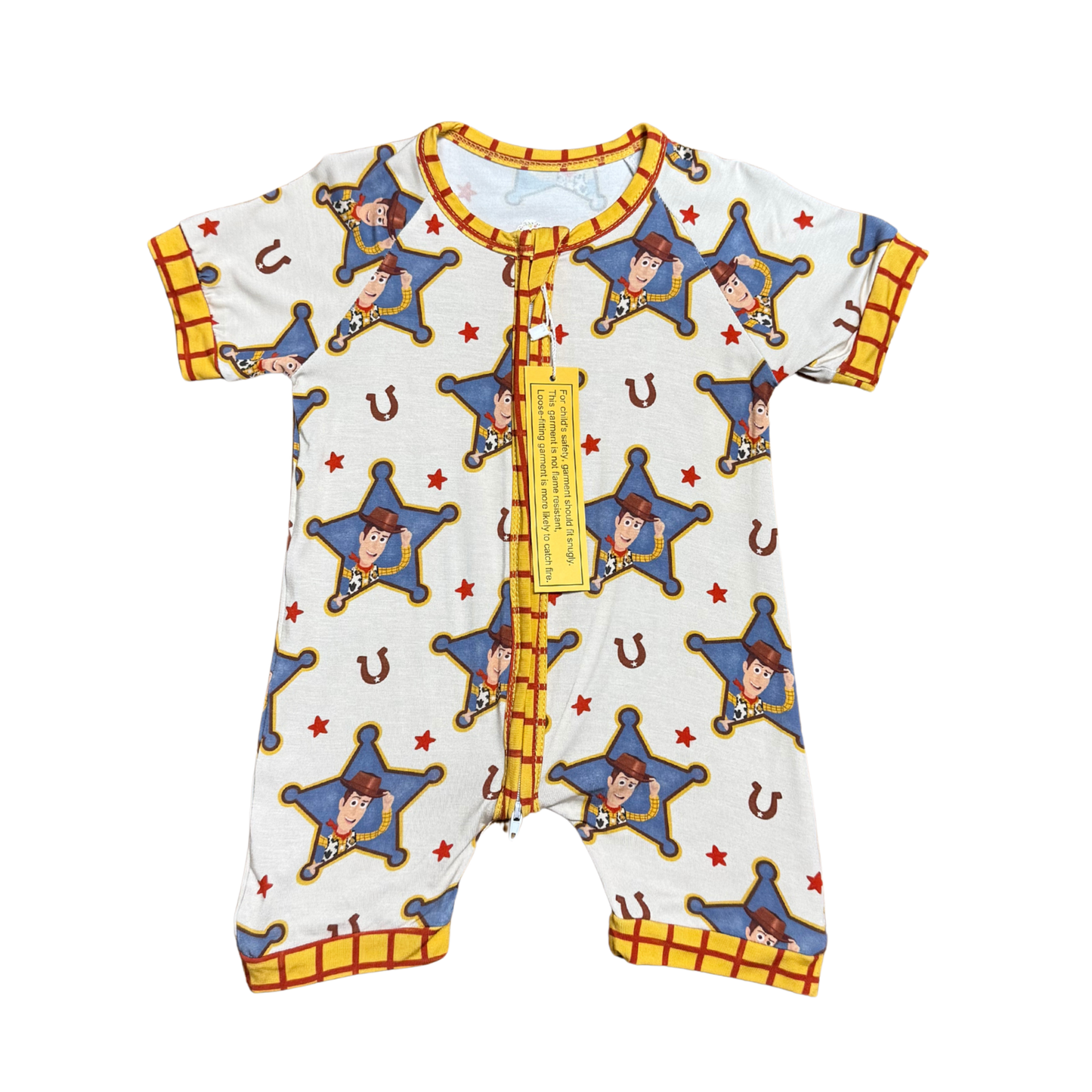 Sheriff Woody Bamboo Short Romper