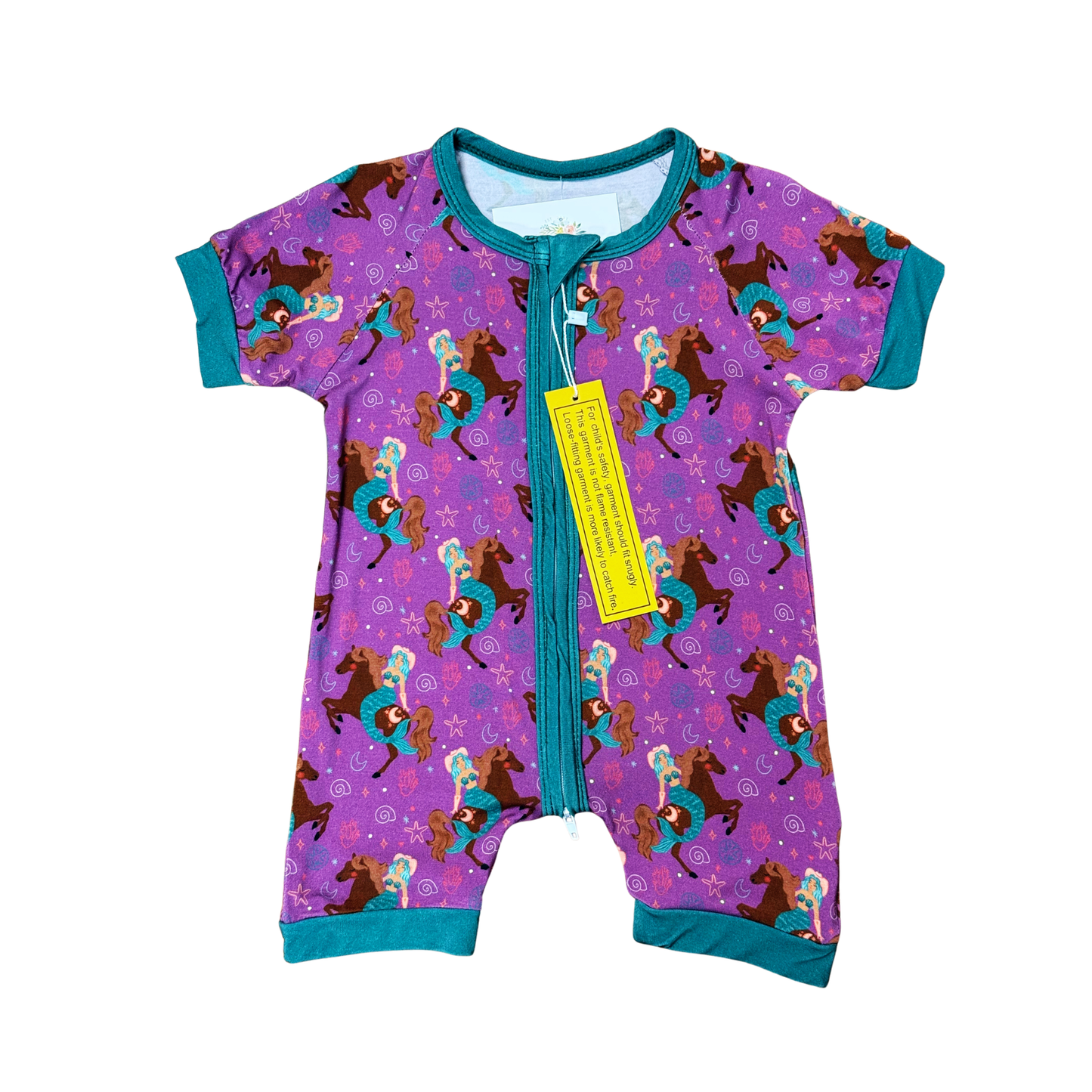 Cowgirl Mermaid Bamboo Short Romper
