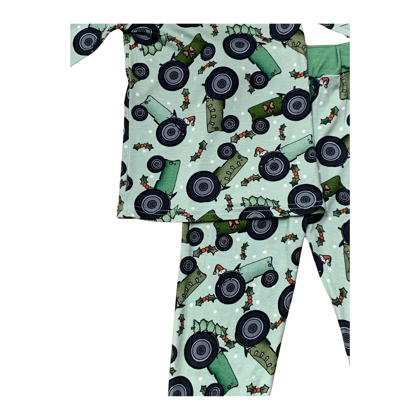 Christmas Tractors Bamboo PJ's Set