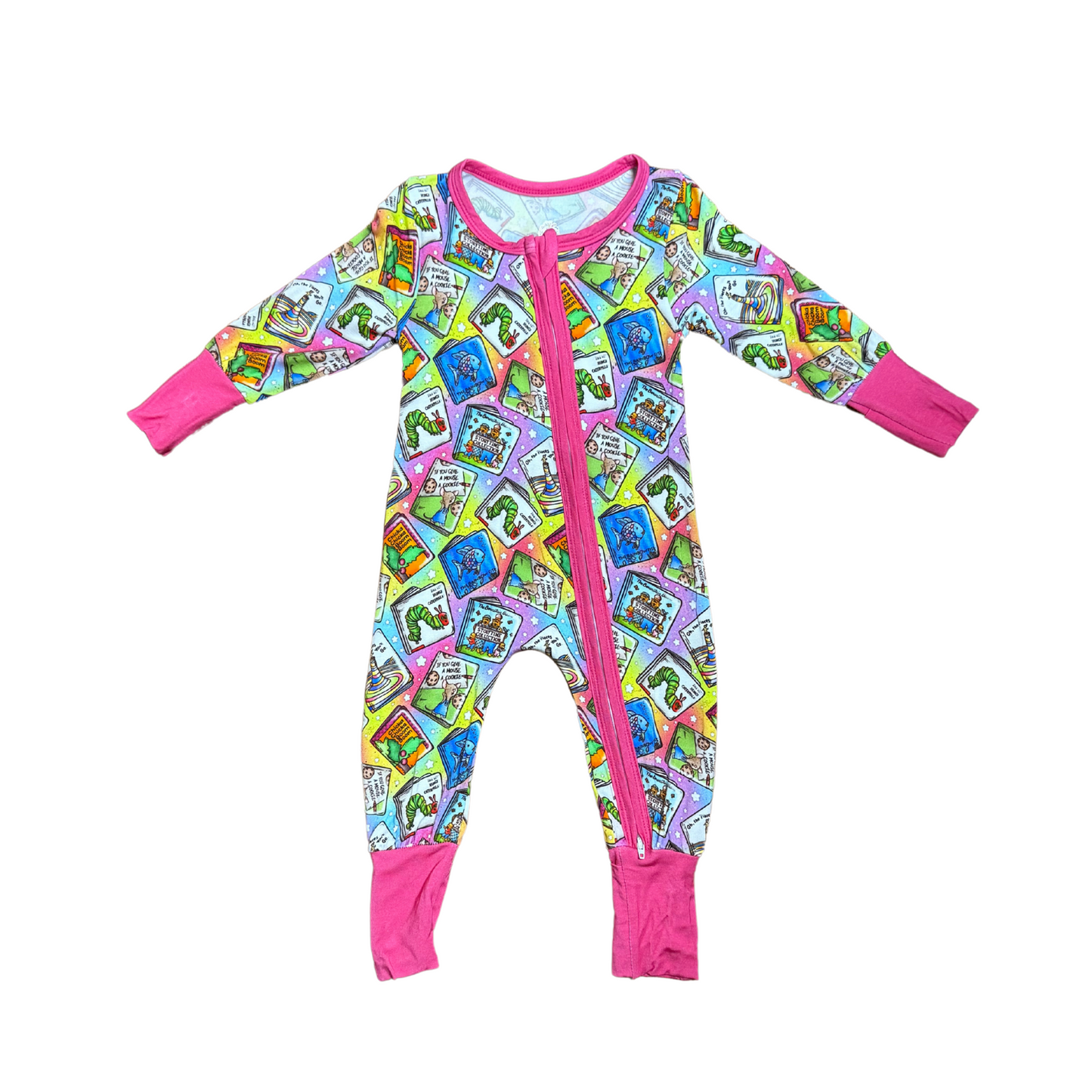 My Favorite Books Rainbow Edition Bamboo Romper