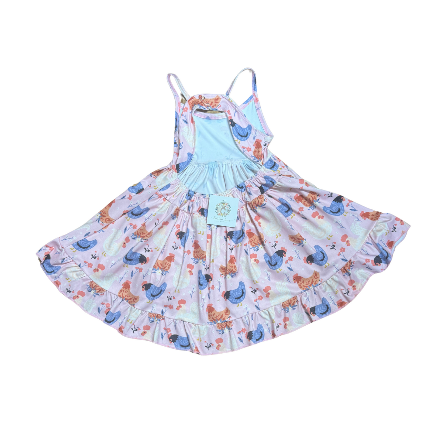 Pretty Little Chickens Twirl Dress
