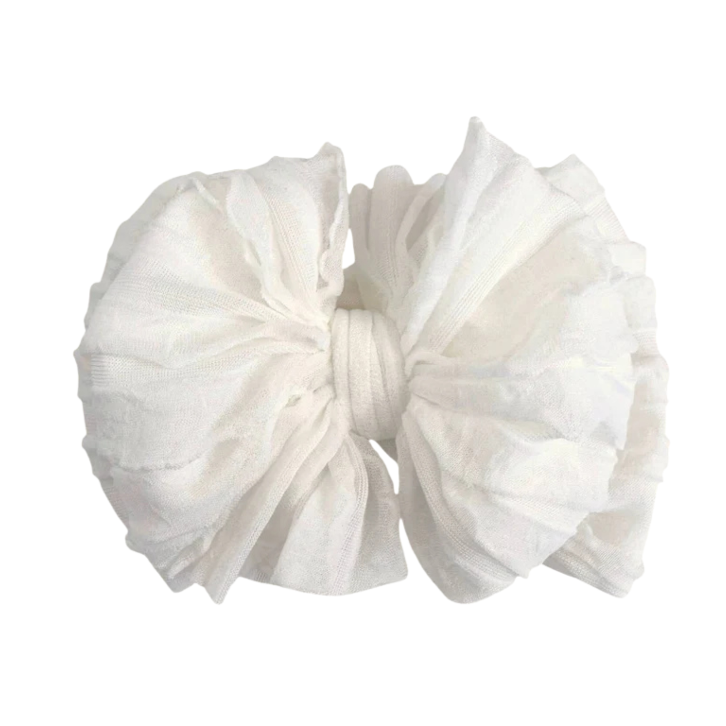 Off White Ruffled Headband