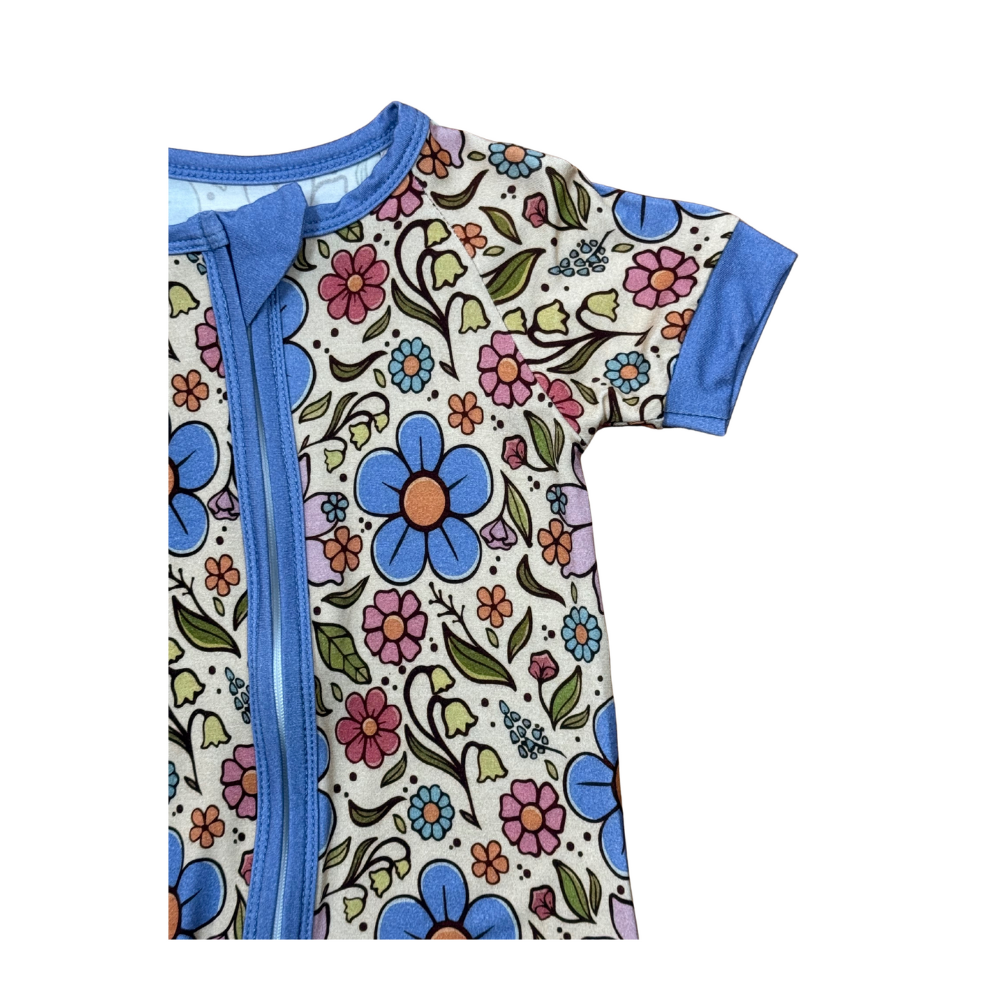 Blue Bonnets Bamboo Short Romper