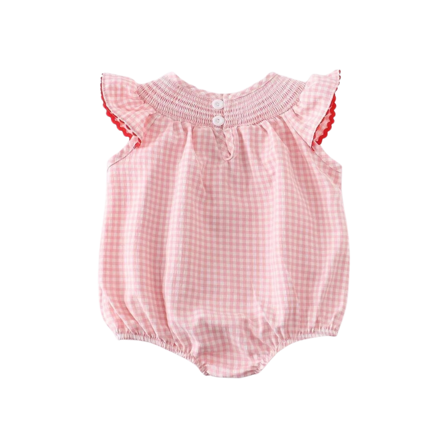 Strawberry Smocked Romper