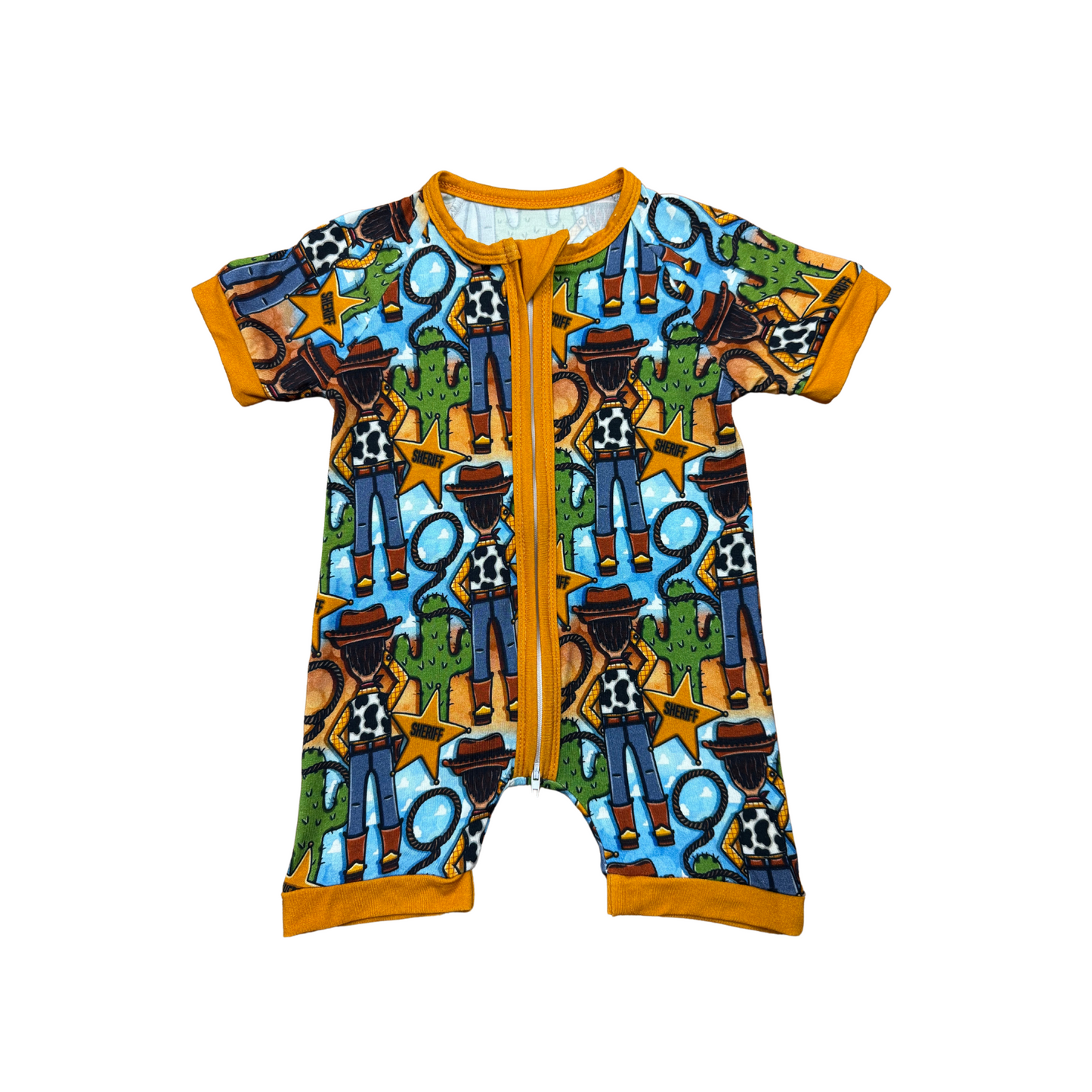 Sheriff Woody Bamboo Short Romper