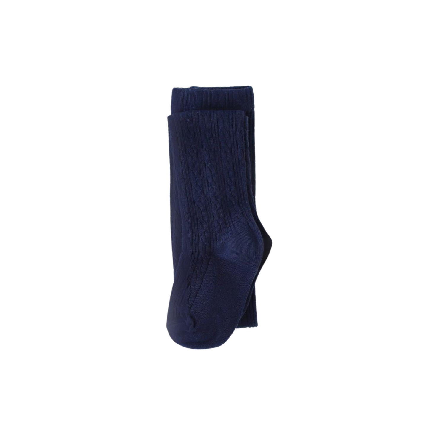Navy Cable Knit Tights