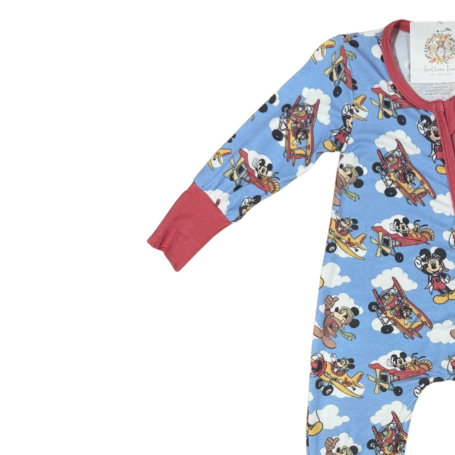In Flight with Mickey Bamboo Romper