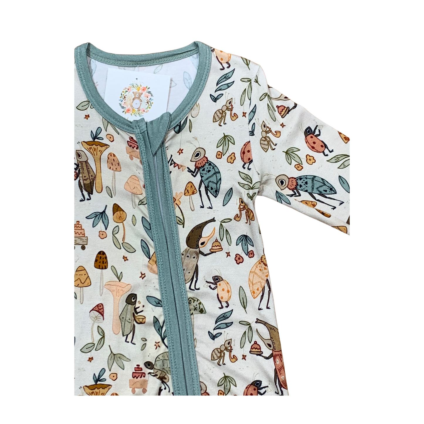 A Buggy Little Tea Party Bamboo Romper